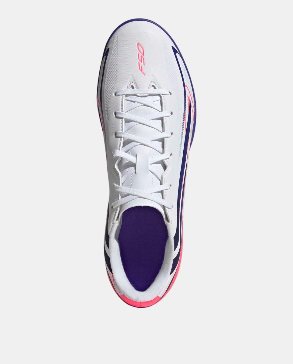 Chuteiras de Futebol Turf de adulto F50 Hyperfast Club Tf Adidas Branco / Azul-3