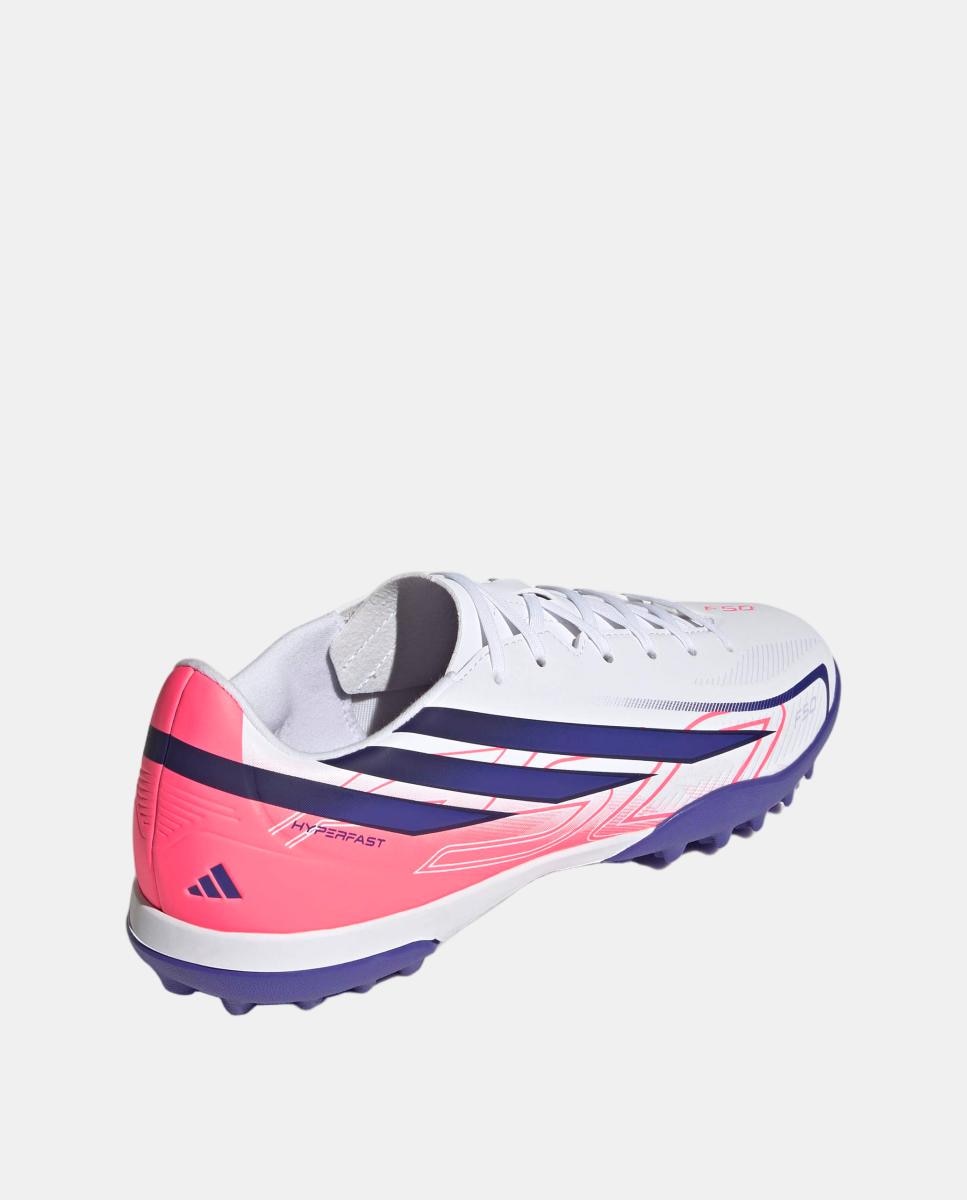 Chuteiras de Futebol Turf de adulto F50 Hyperfast Club Tf Adidas Branco / Azul-5