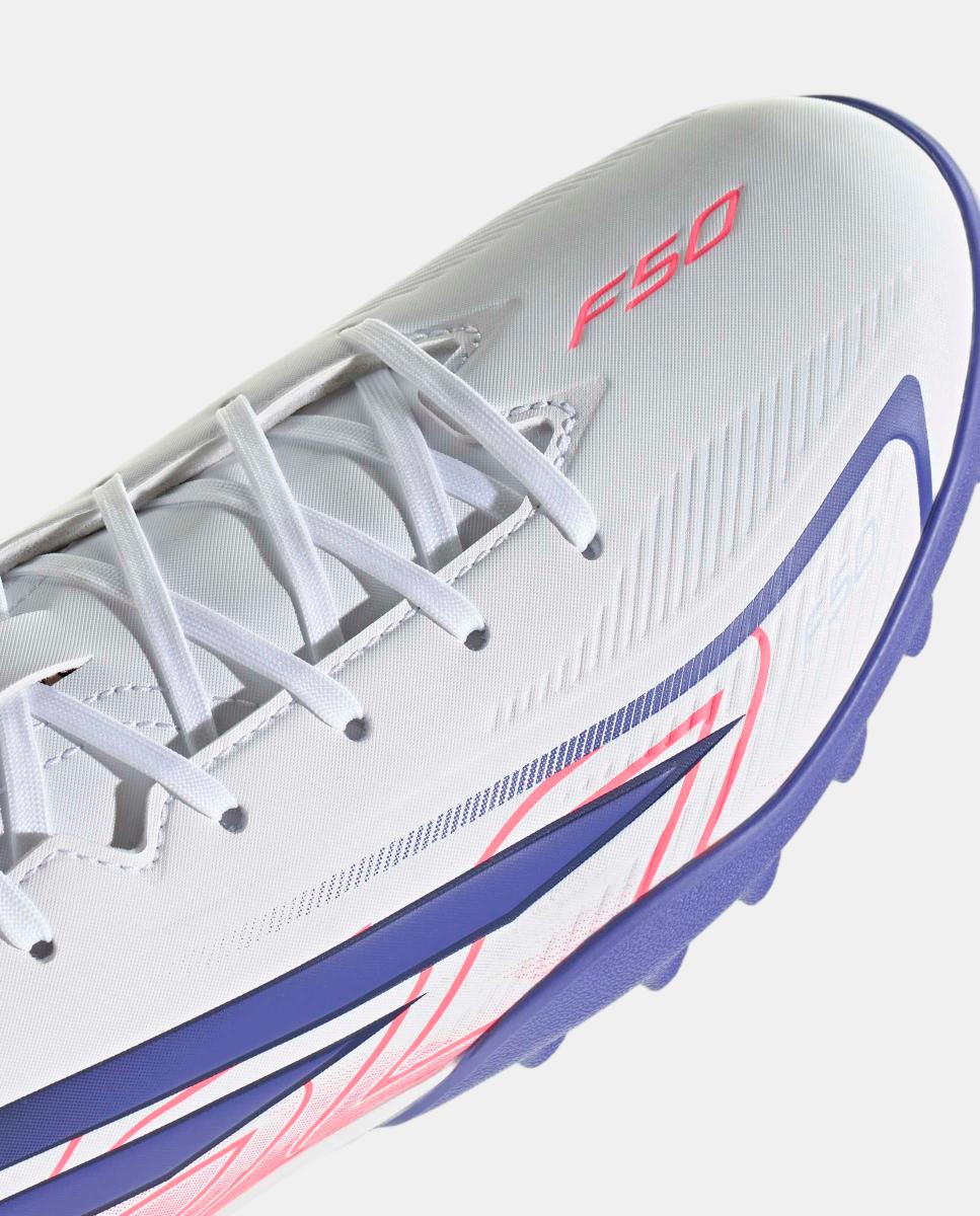 Chuteiras de Futebol Turf de adulto F50 Hyperfast Club Tf Adidas Branco / Azul-8