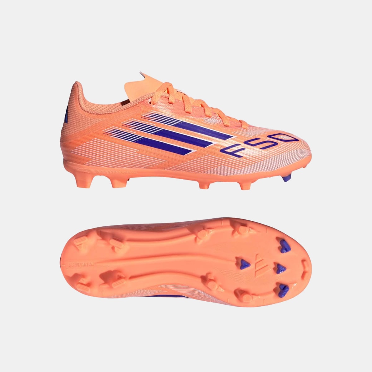 Chuteiras de Futebol de Menino f50 League Fg/Mg J Laranja-11