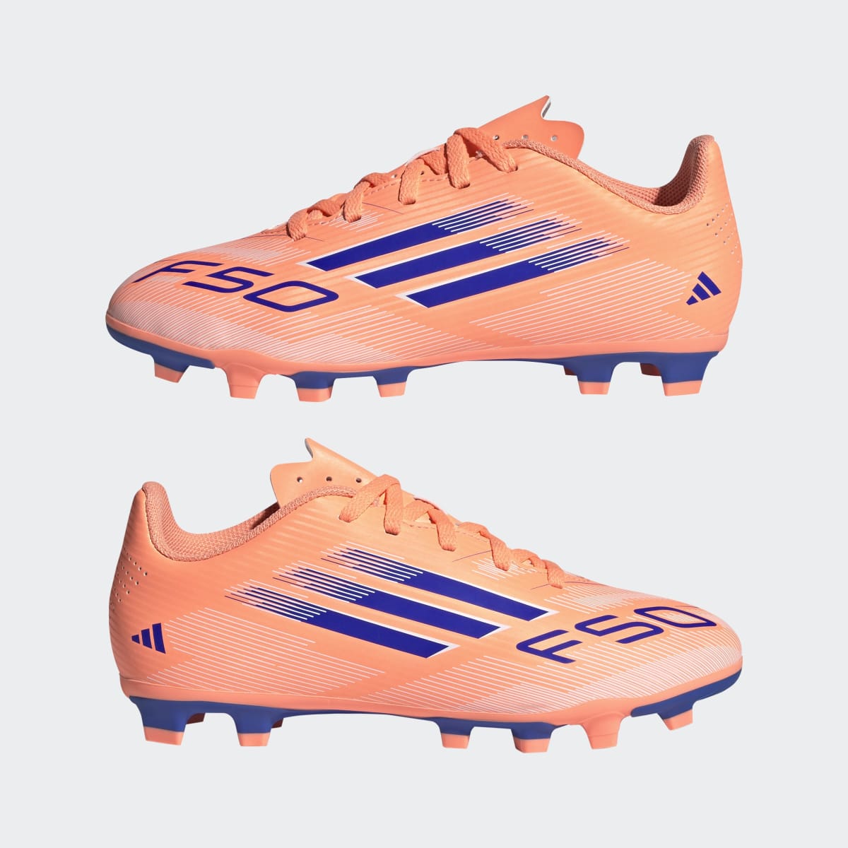 Chuteiras de Futebol de Menino f50 Club Fg/Mg J Laranja-9