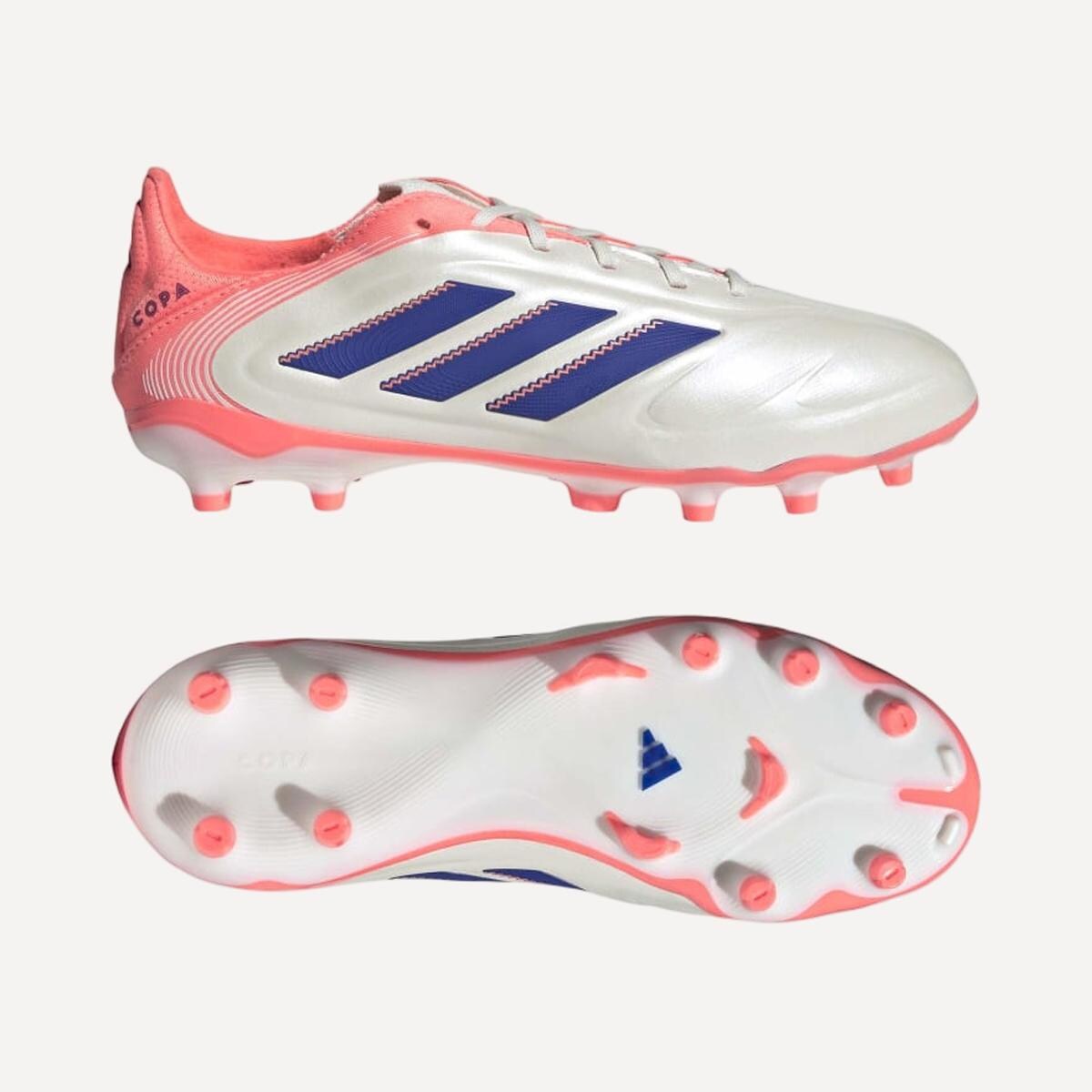 Chuteiras de Futebol de Menino Copa Pure III Elite Fg/Mg J Branco / Laranja-11