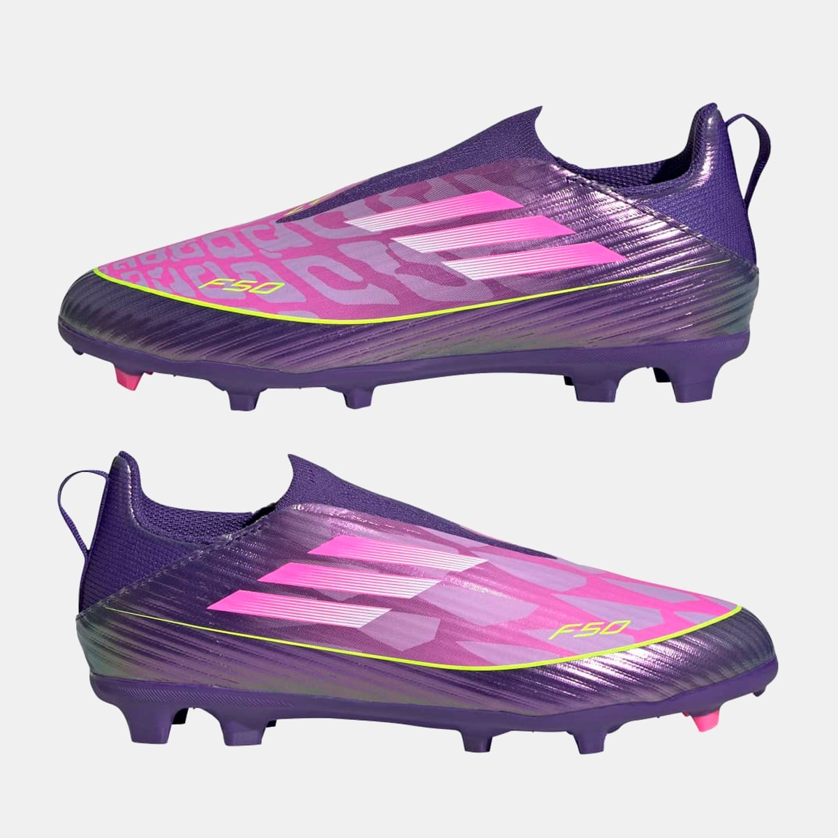 Chuteiras de Futebol de Criança Lamine Yamal f50 League ll fg/mg j Roxo / Rosa-2