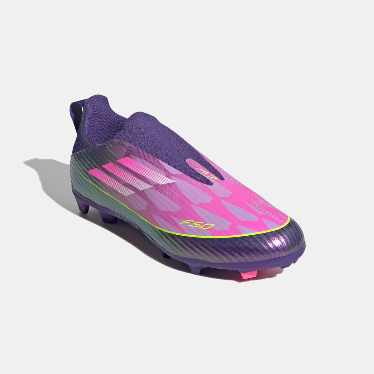 Chuteiras de Futebol de Criança Lamine Yamal f50 League ll fg/mg j Roxo / Rosa-7