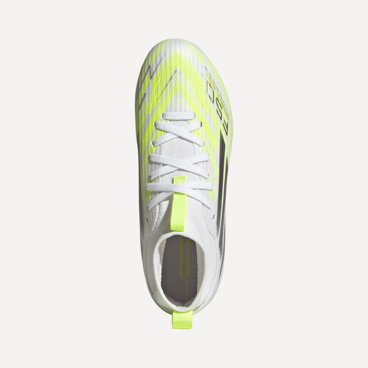 Chuteiras de Futebol de Criança F50 Sparkfusion League FG/AG J Branco/Amarelo-2