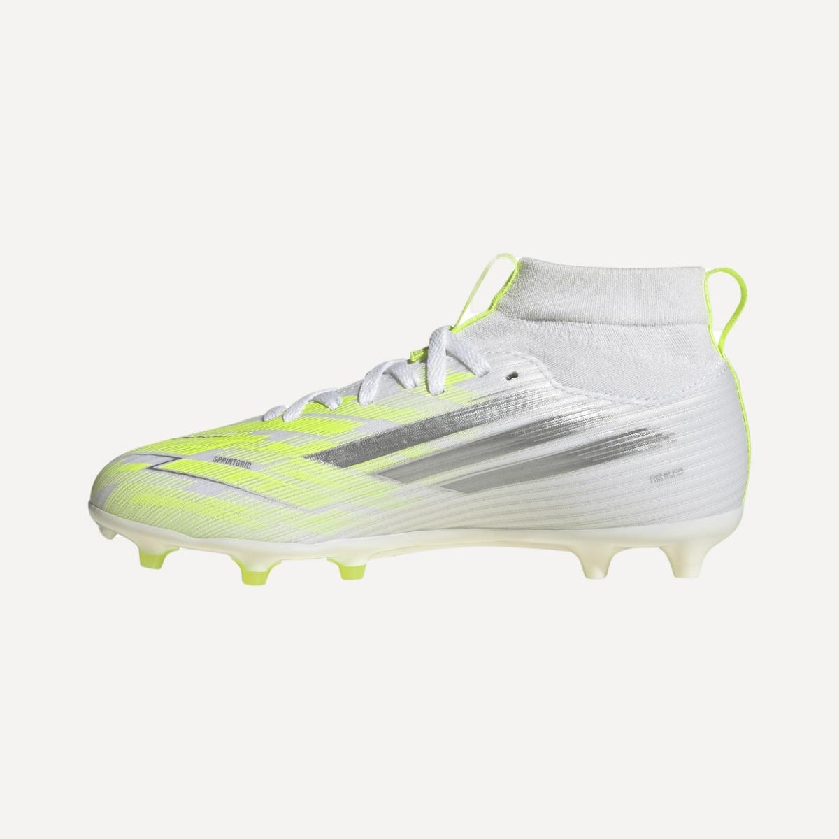 Chuteiras de Futebol de Criança F50 Sparkfusion League FG/AG J Branco/Amarelo-4