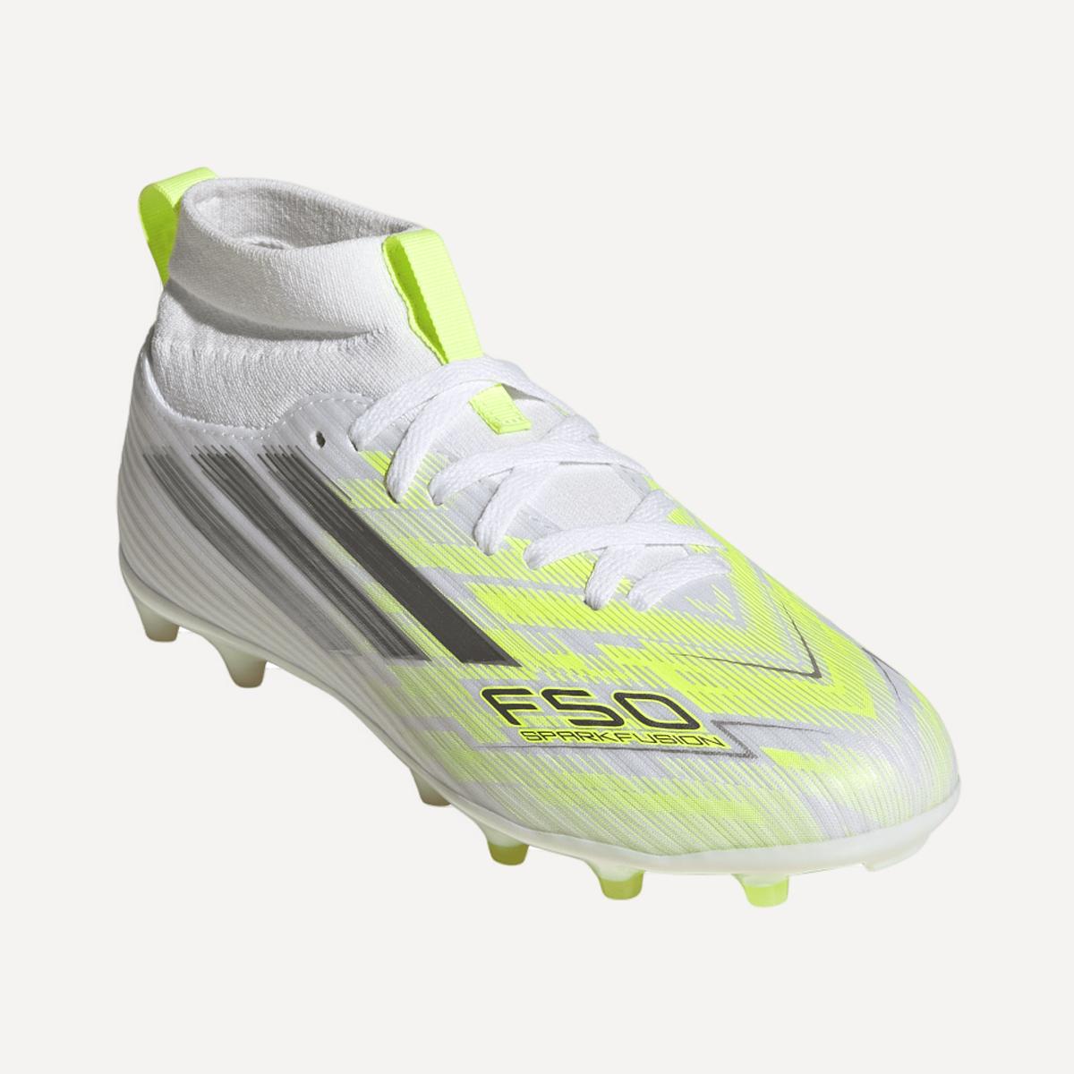Chuteiras de Futebol de Criança F50 Sparkfusion League FG/AG J Branco/Amarelo-5
