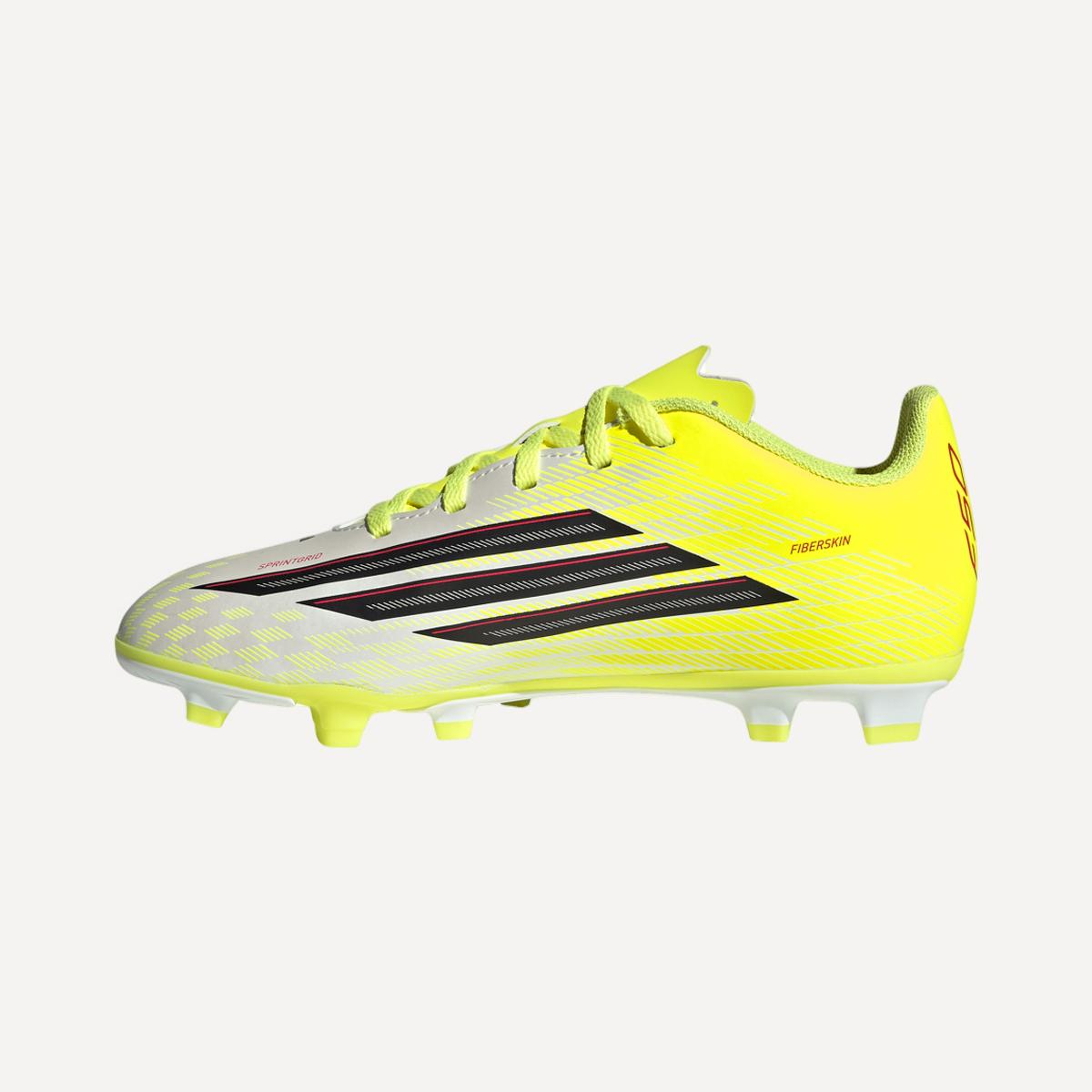 Chuteiras de Futebol de Criança F50 CLUB FG/MG J Amarelo / Vermelho-4