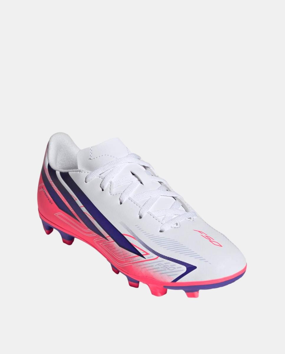 Chuteiras de Futebol de Criança F50 Hyperfast Club Fg/Mg J Adidas Branco / Azul-2