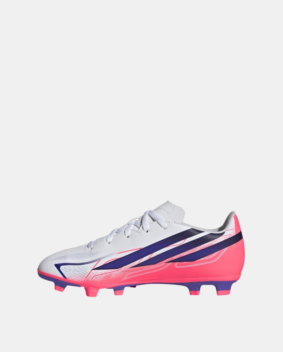 Chuteiras de Futebol de Criança F50 Hyperfast Club Fg/Mg J Adidas Branco / Azul-4