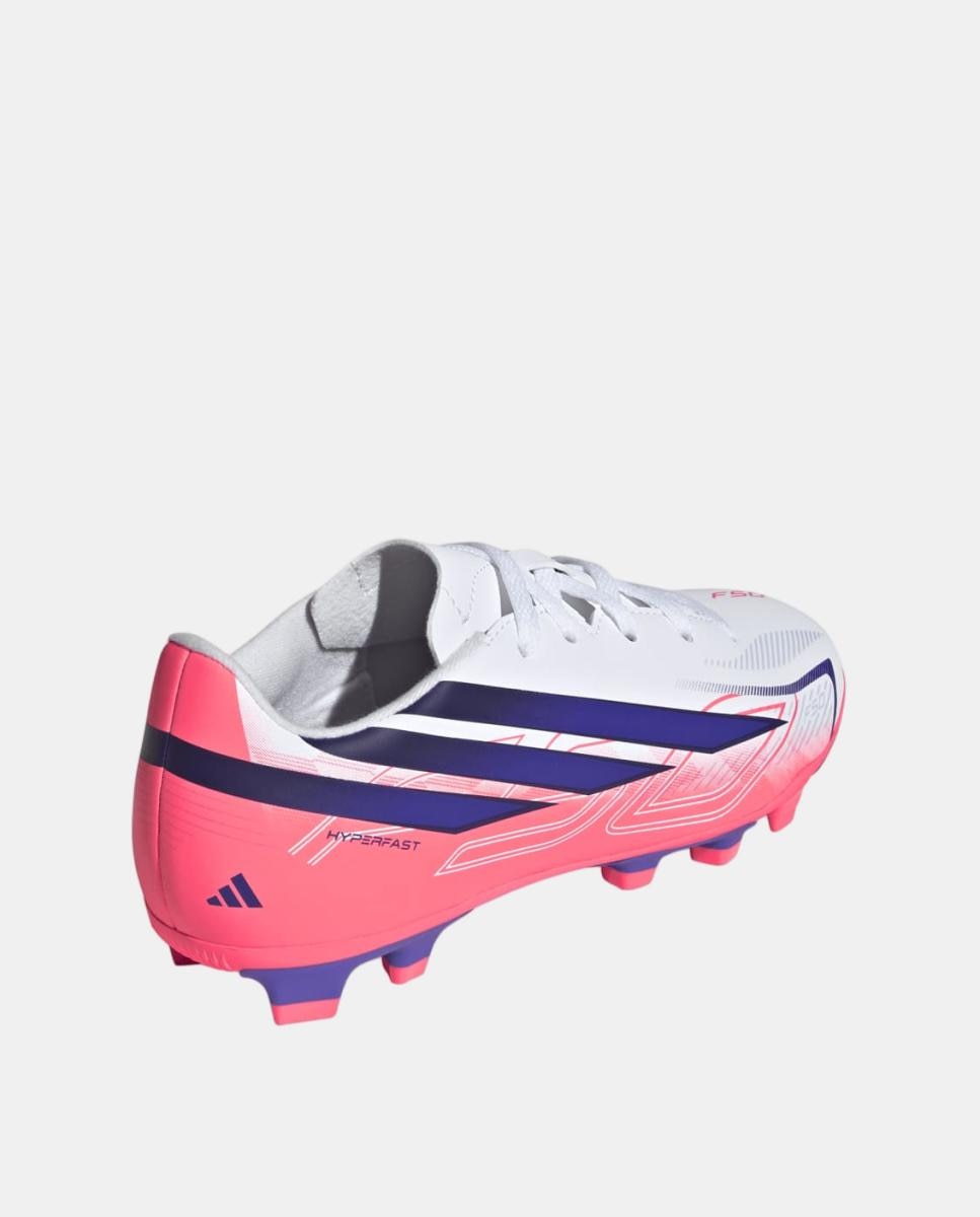 Chuteiras de Futebol de Criança F50 Hyperfast Club Fg/Mg J Adidas Branco / Azul-5
