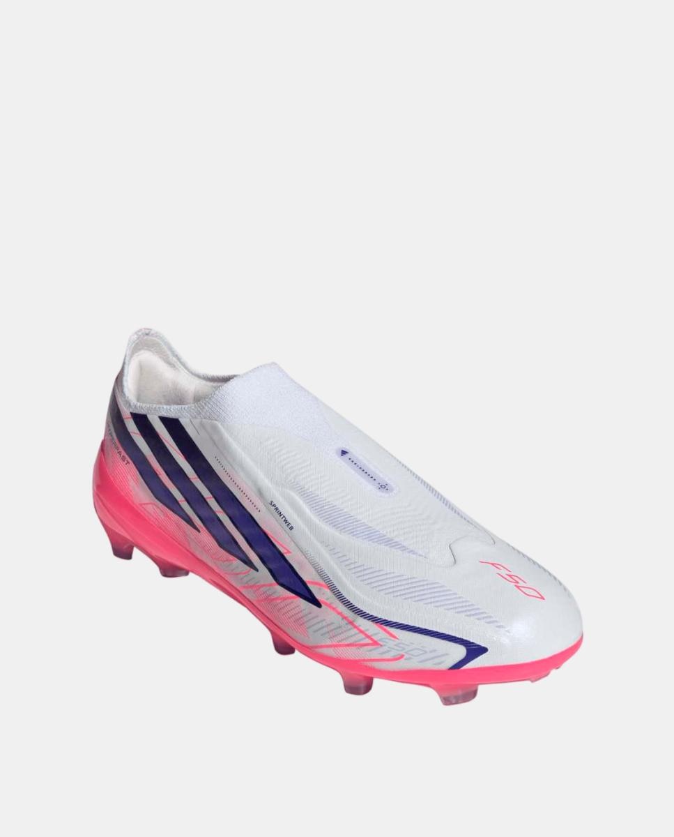 Chuteiras de Futebol de Criança F50 Hyperfast Elite Ll Fg J Adidas Branco / Azul-2