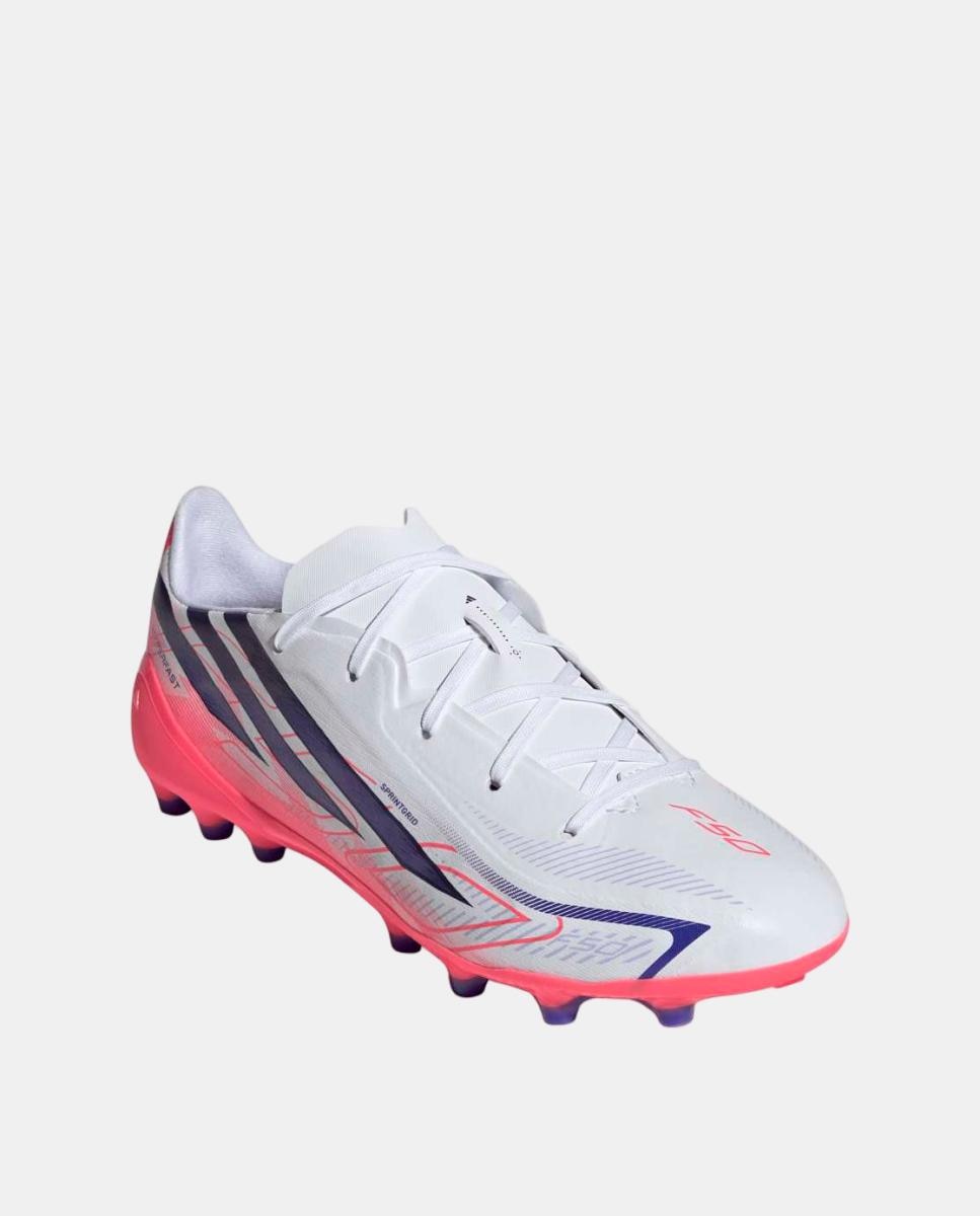 Chuteiras de Futebol de Criança F50 Hyperfast League Ag J Adidas Branco / Azul-2
