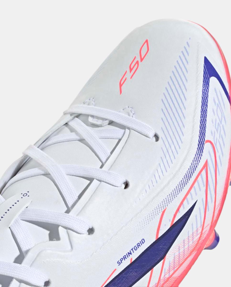 Chuteiras de Futebol de Criança F50 Hyperfast League Ag J Adidas Branco / Azul-8