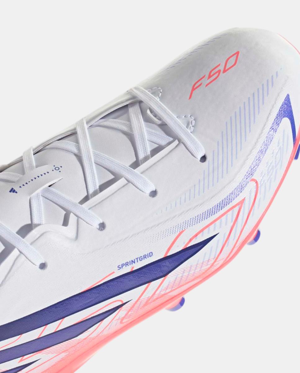 Chuteiras de Futebol de Criança F50 Hyperfast League Fg J Adidas Branco / Azul-8