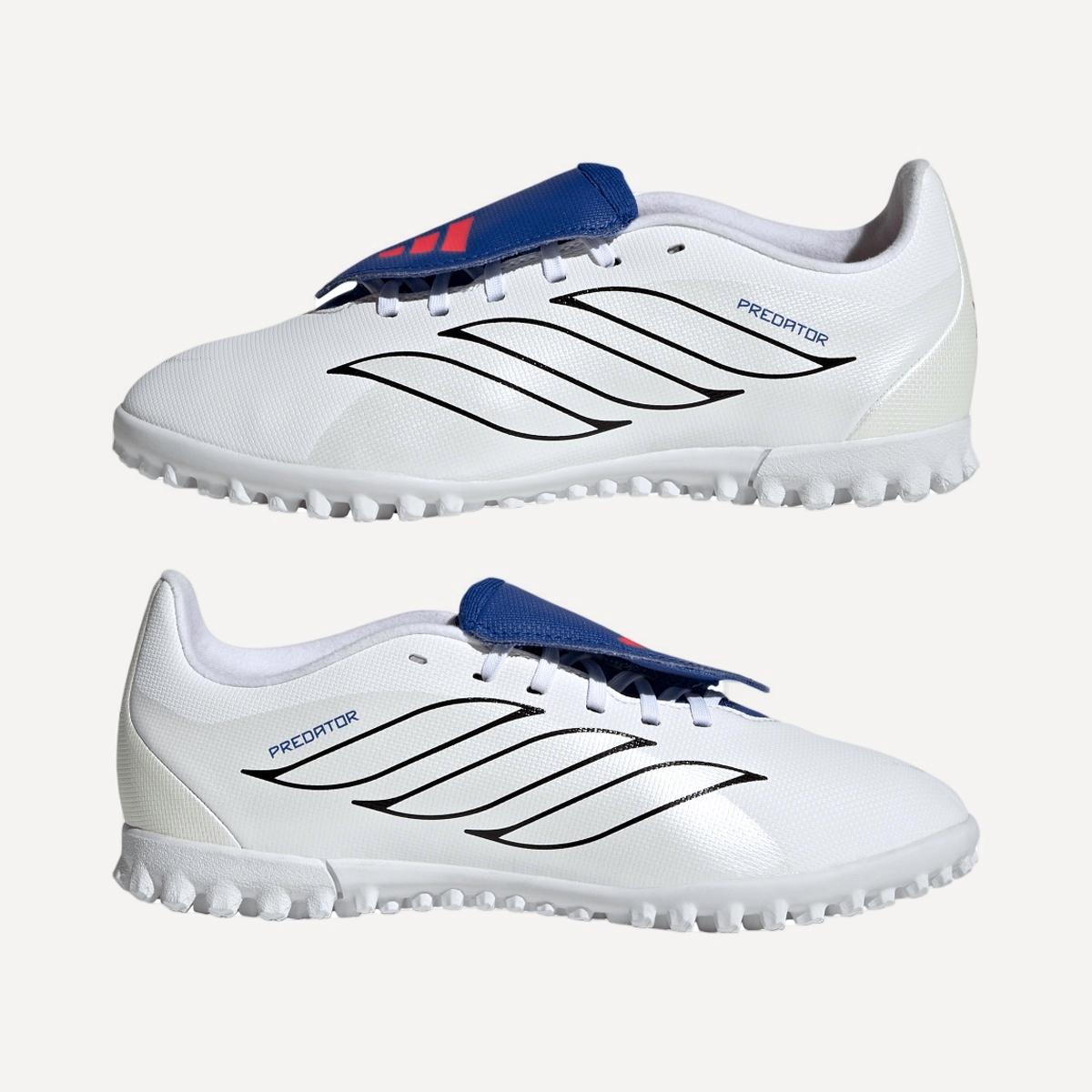 Chuteiras de Futebol de Criança Predator Club FT TF J JB Branco / Azul-9