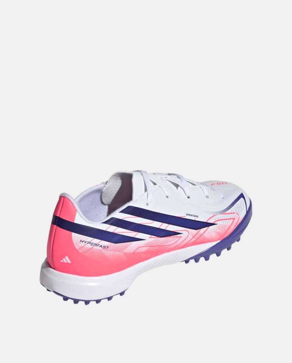 Chuteiras de Futebol Turf de Criança F50 Hyperfast League Tf J Adidas Branco / Azul-5