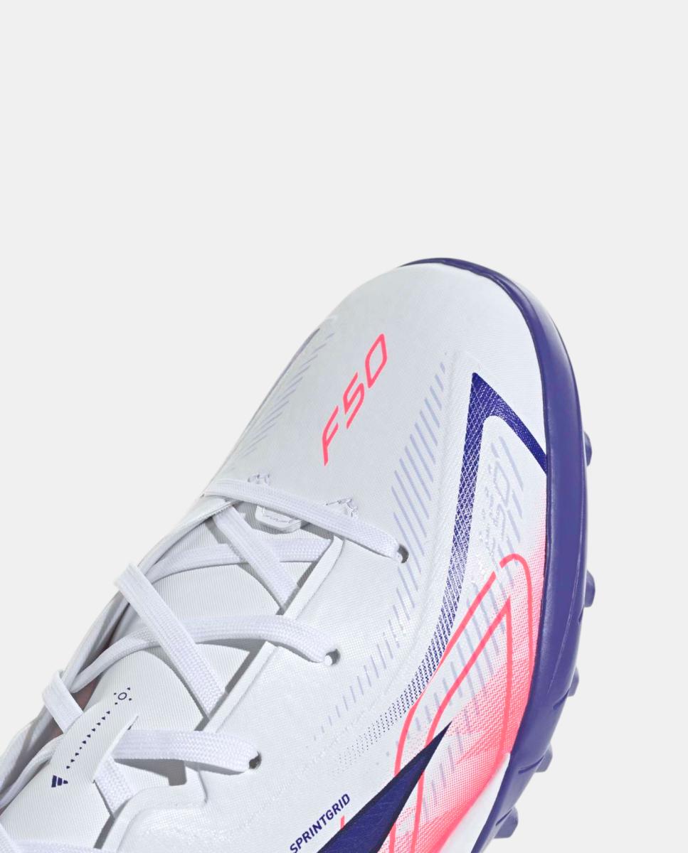 Chuteiras de Futebol Turf de Criança F50 Hyperfast League Tf J Adidas Branco / Azul-8