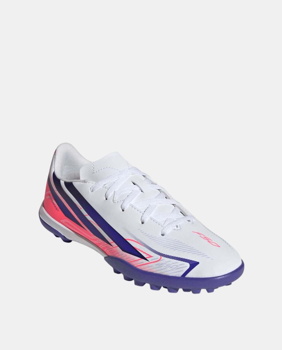 Chuteiras de Futebol Turf de Criança F50 Hyperfast Club Tf J Adidas Branco / Azul-2
