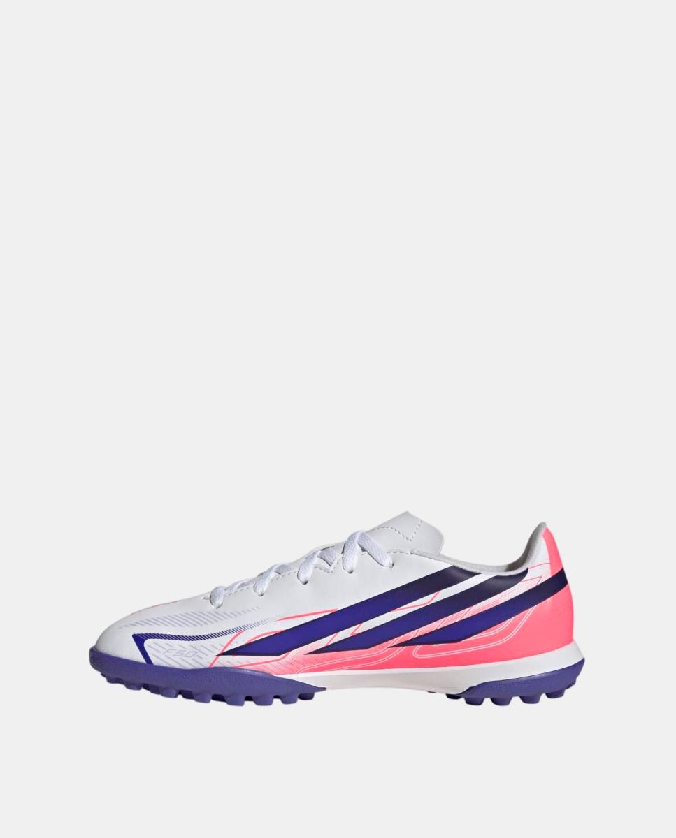 Chuteiras de Futebol Turf de Criança F50 Hyperfast Club Tf J Adidas Branco / Azul-4