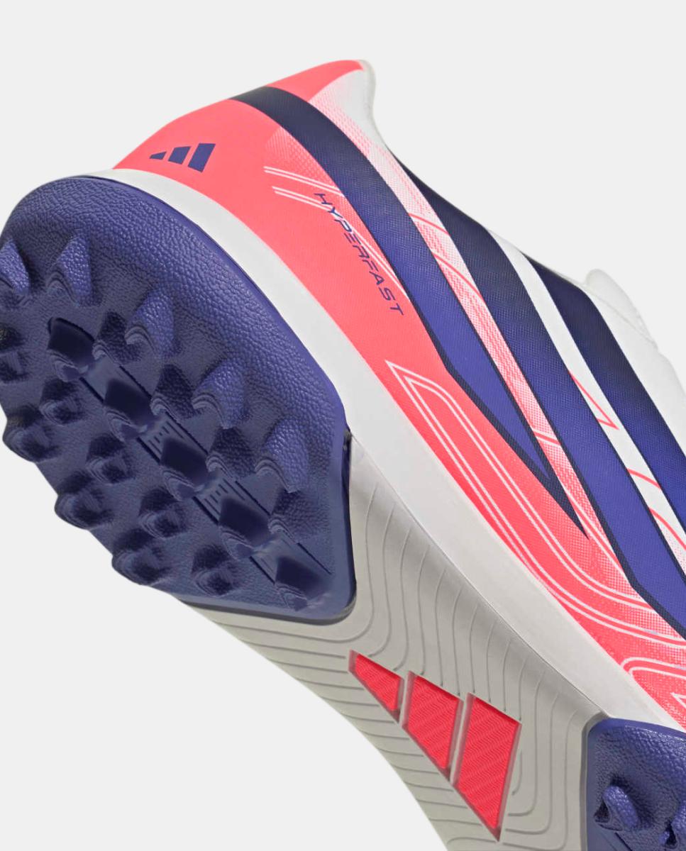 Chuteiras de Futebol Turf de Criança F50 Hyperfast Club Tf J Adidas Branco / Azul-7