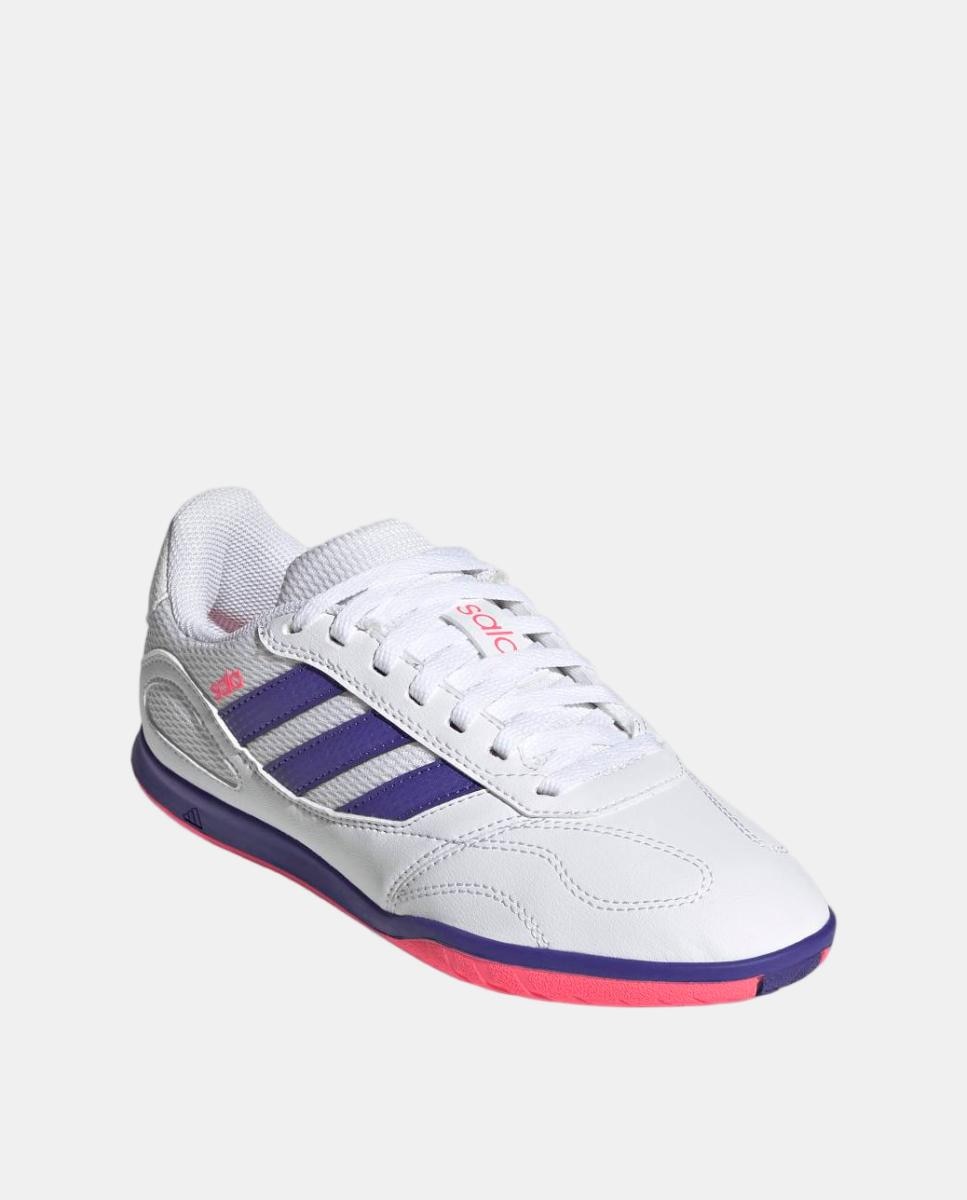 Chuteiras de Futsal de Criança Super Sala III J Adidas Branco / Azul-2