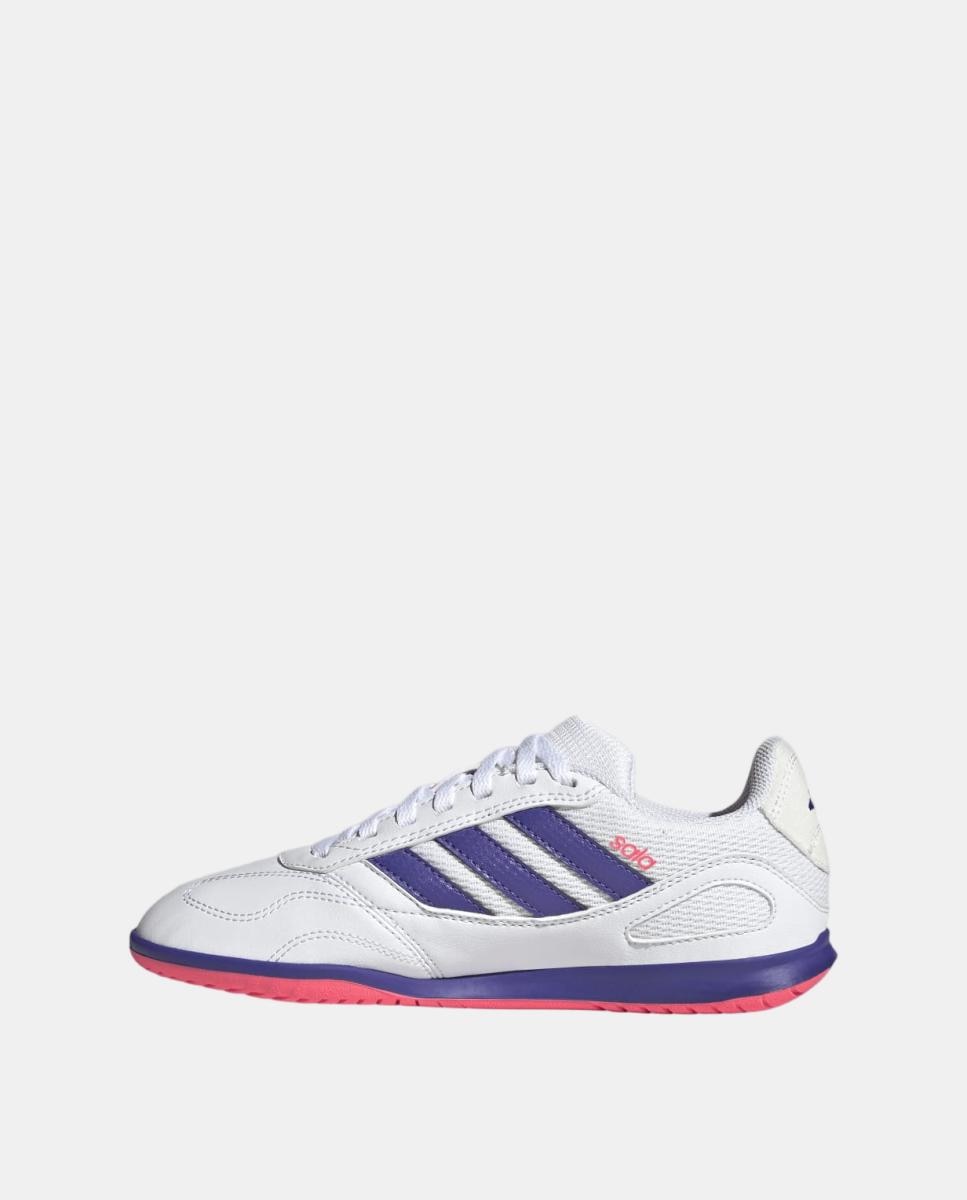 Chuteiras de Futsal de Criança Super Sala III J Adidas Branco / Azul-4