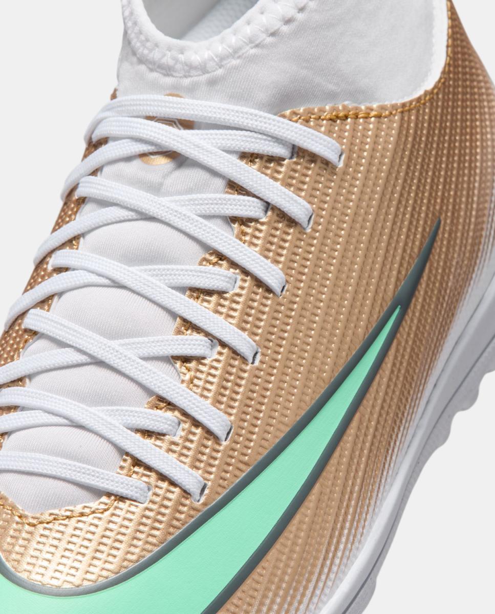 Chuteiras de Futebol Turf de Criança  Jr Superfly 11 Club Tf Km Nike Dourado-8