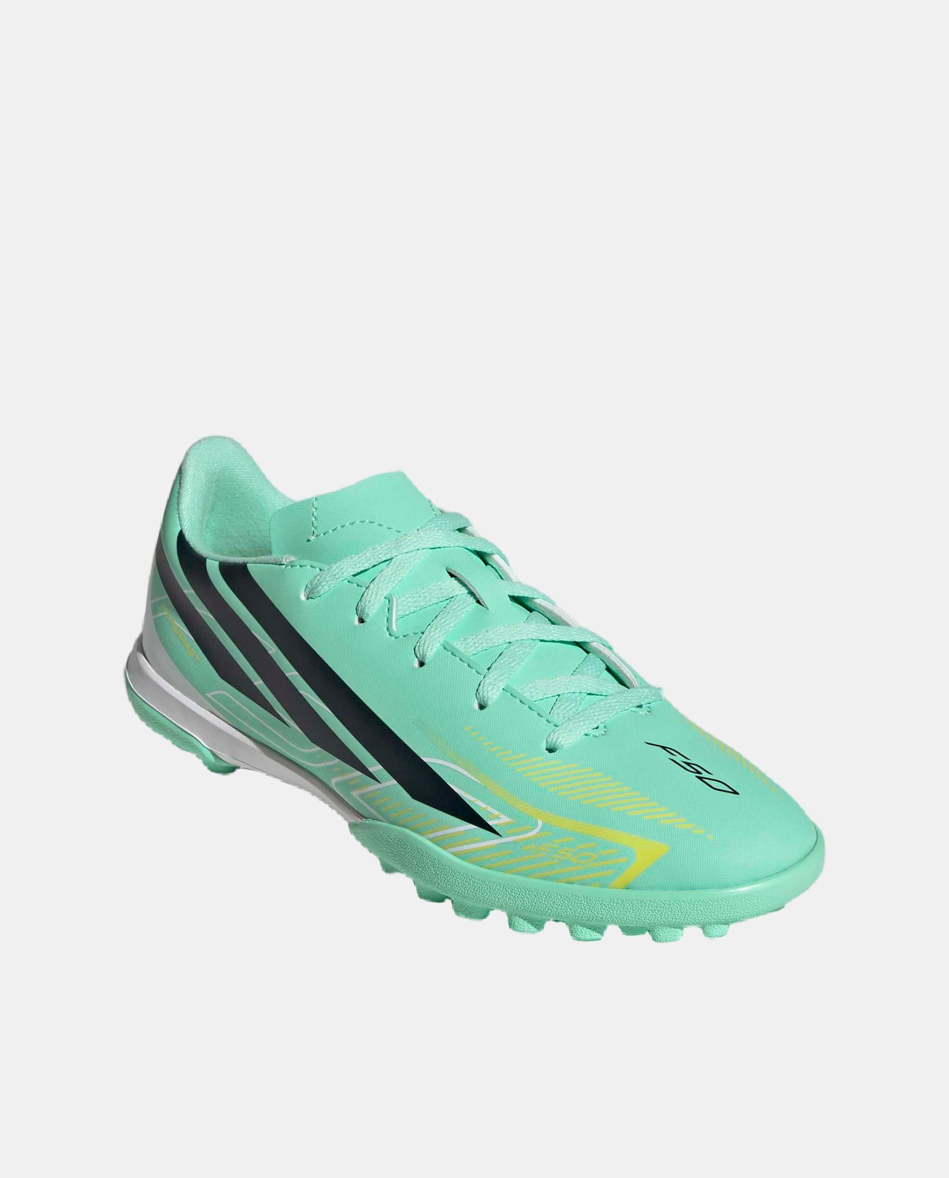 Botas de fútbol turf de niños F50 Hyperfast Club Tf J Adidas - Verde Verde-2