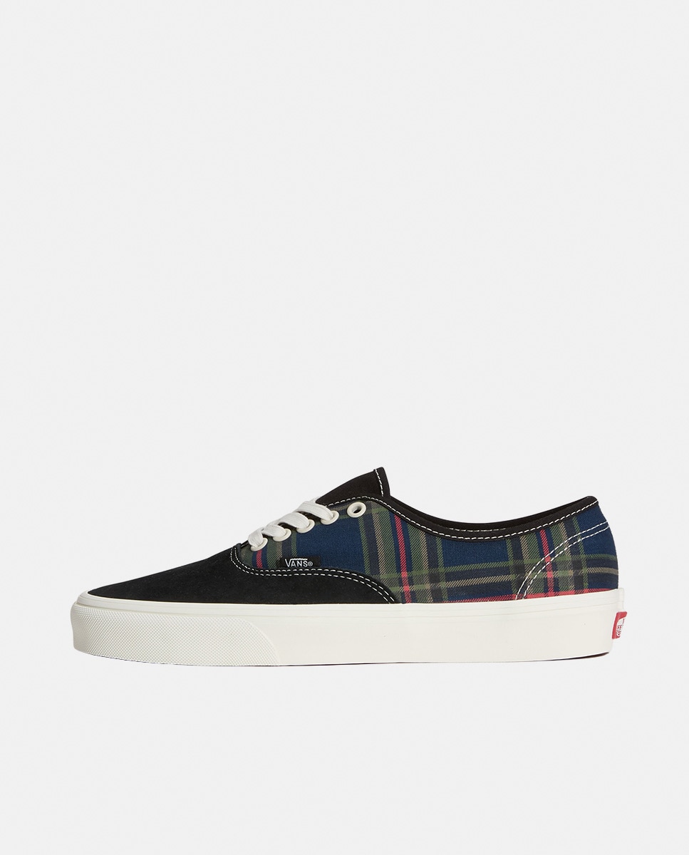 Imagen 0 de Vans Authentic PLAD BLACK para hombre Verde / Rojo
