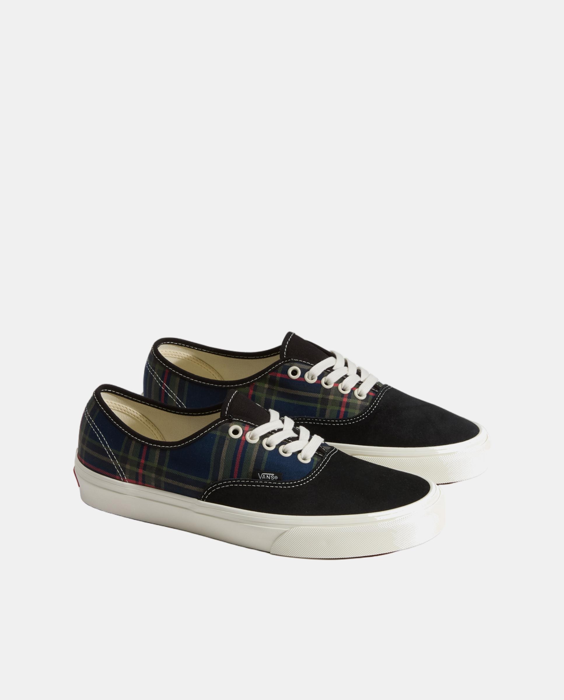 Vans Authentic PLAD BLACK para hombre - Verde / Rojo Verde / Rojo-2