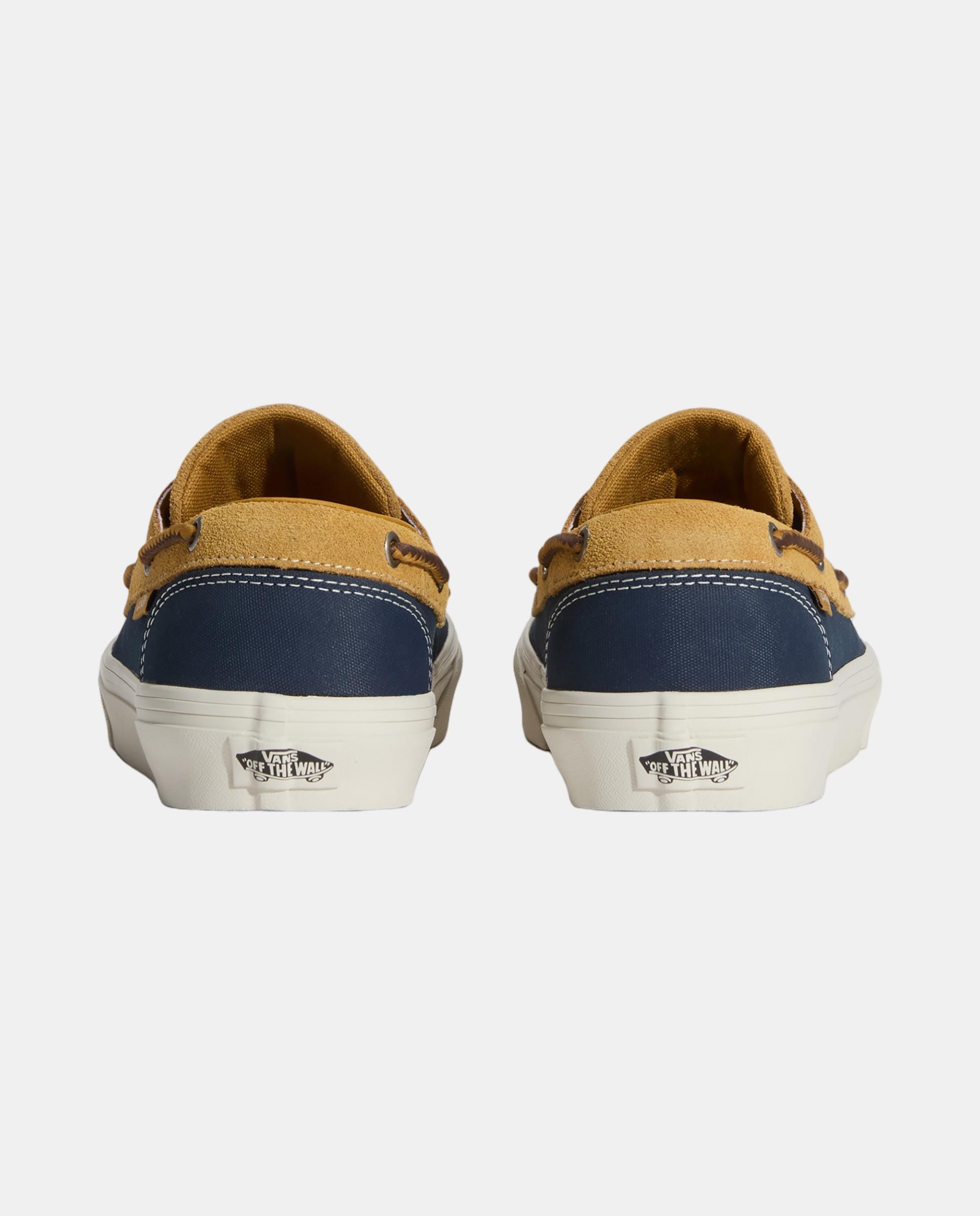 Vans 2-Eyelet Boat Shoe WTZD DBLUE para hombre - Azul marino / Amarillo Azul marino / Amarillo-4
