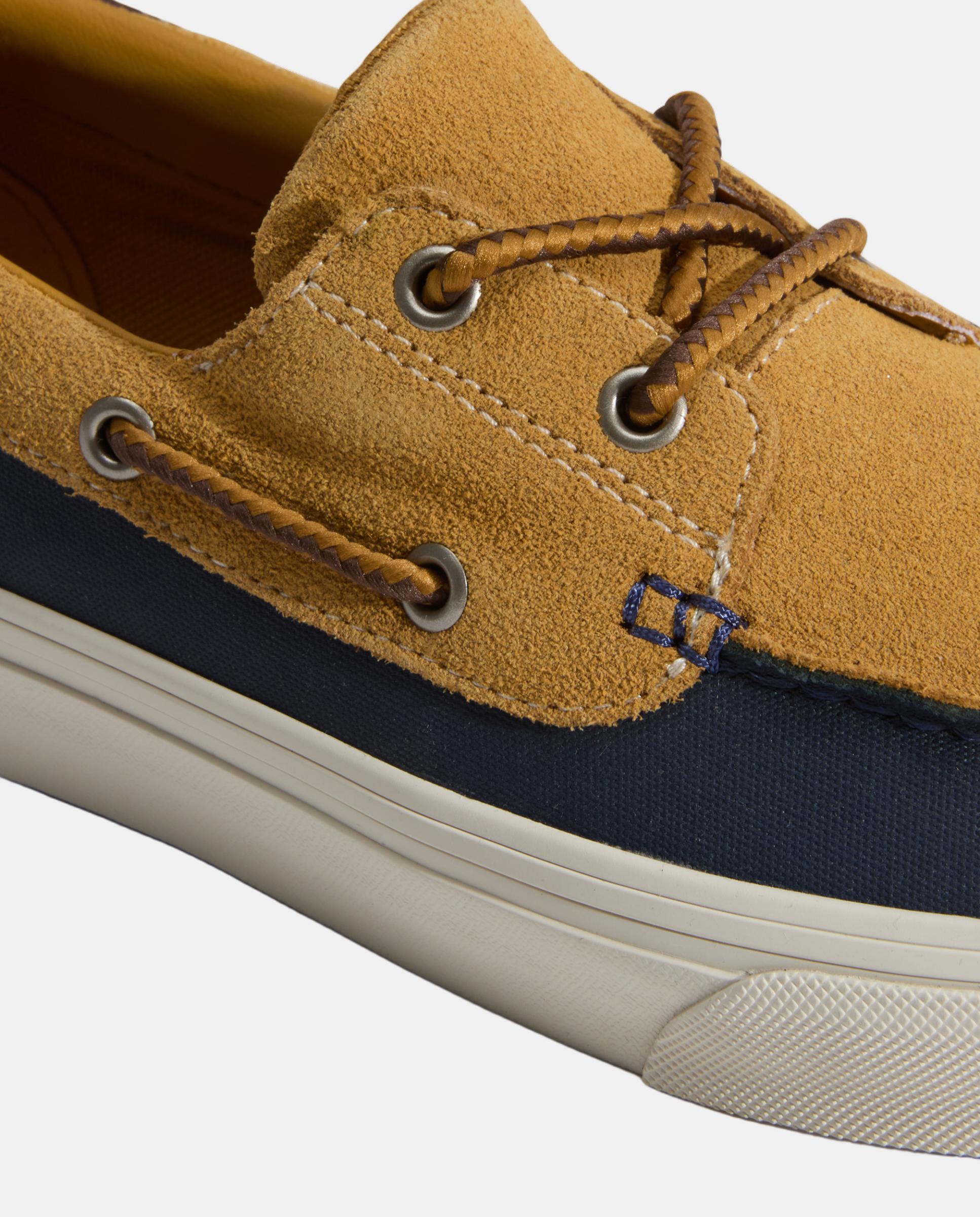 Vans 2-Eyelet Boat Shoe WTZD DBLUE para hombre - Azul marino / Amarillo Azul marino / Amarillo-5