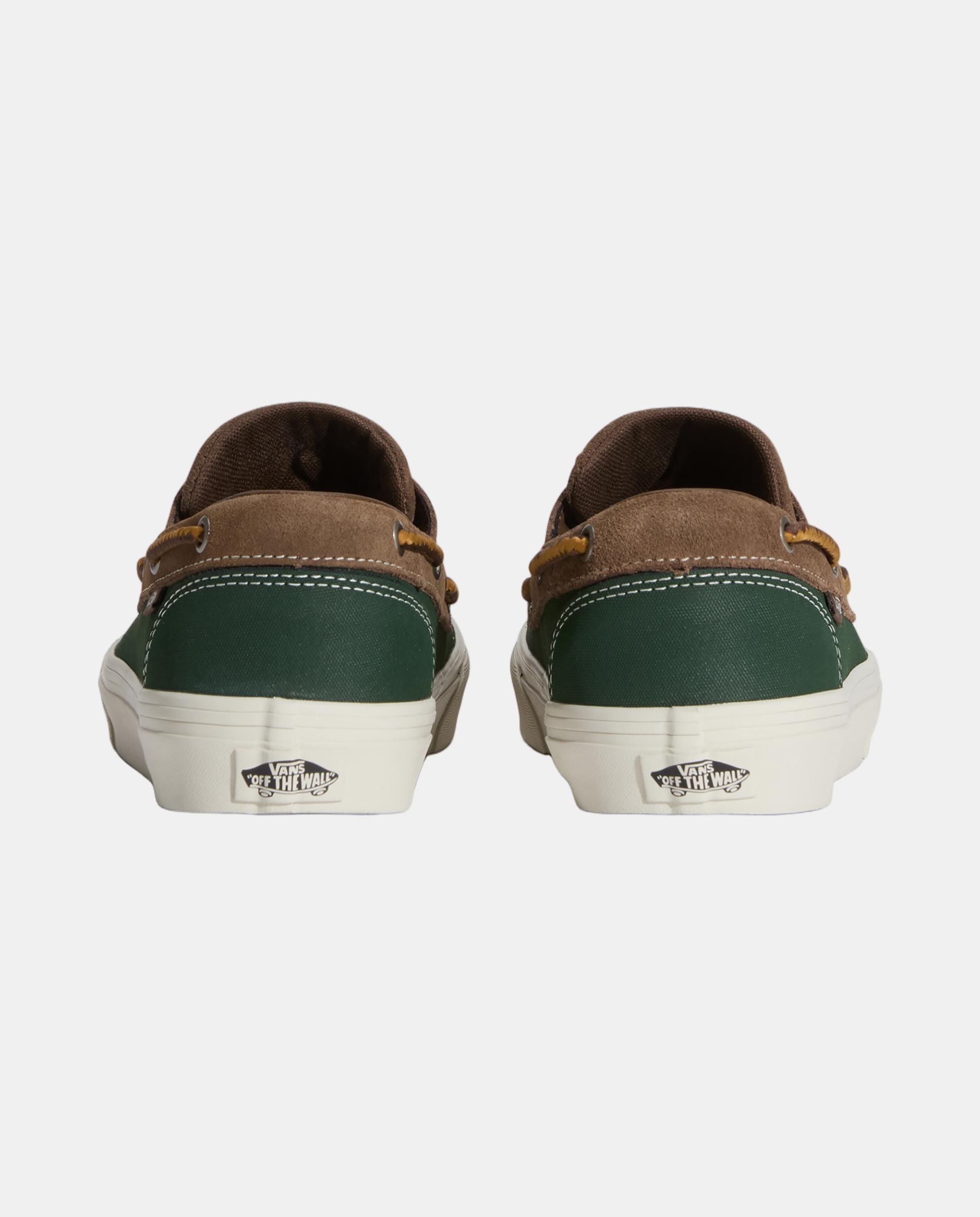Vans 2-Eyelet Boat Shoe WTZD MGREN para hombre - Verde / Marrón Verde / Marrón-4