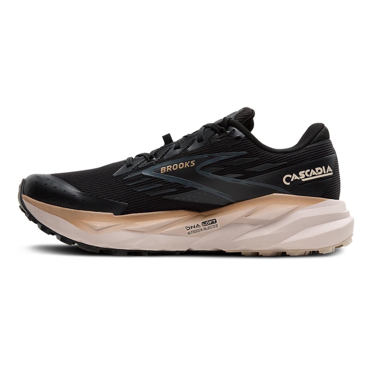 Sapatilhas de Running de Homem Cascadia 19 GTX Preto / Castanho-4
