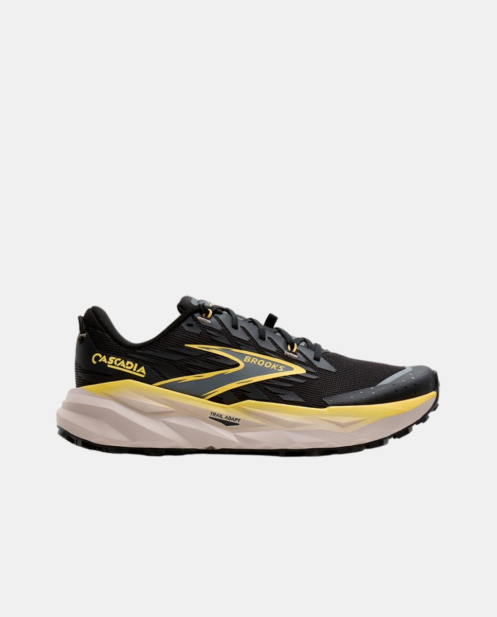 Sapatilhas de Running de Homem Cascadia 19 Preto / Amarelo-1