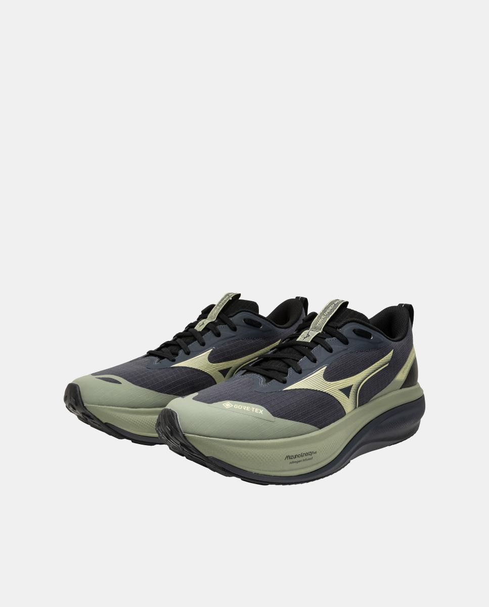 Zapatillas Trail Running WAVE RIDER GTX 4 de Hombre Mizuno - Gris / Verde Gris / Verde-7
