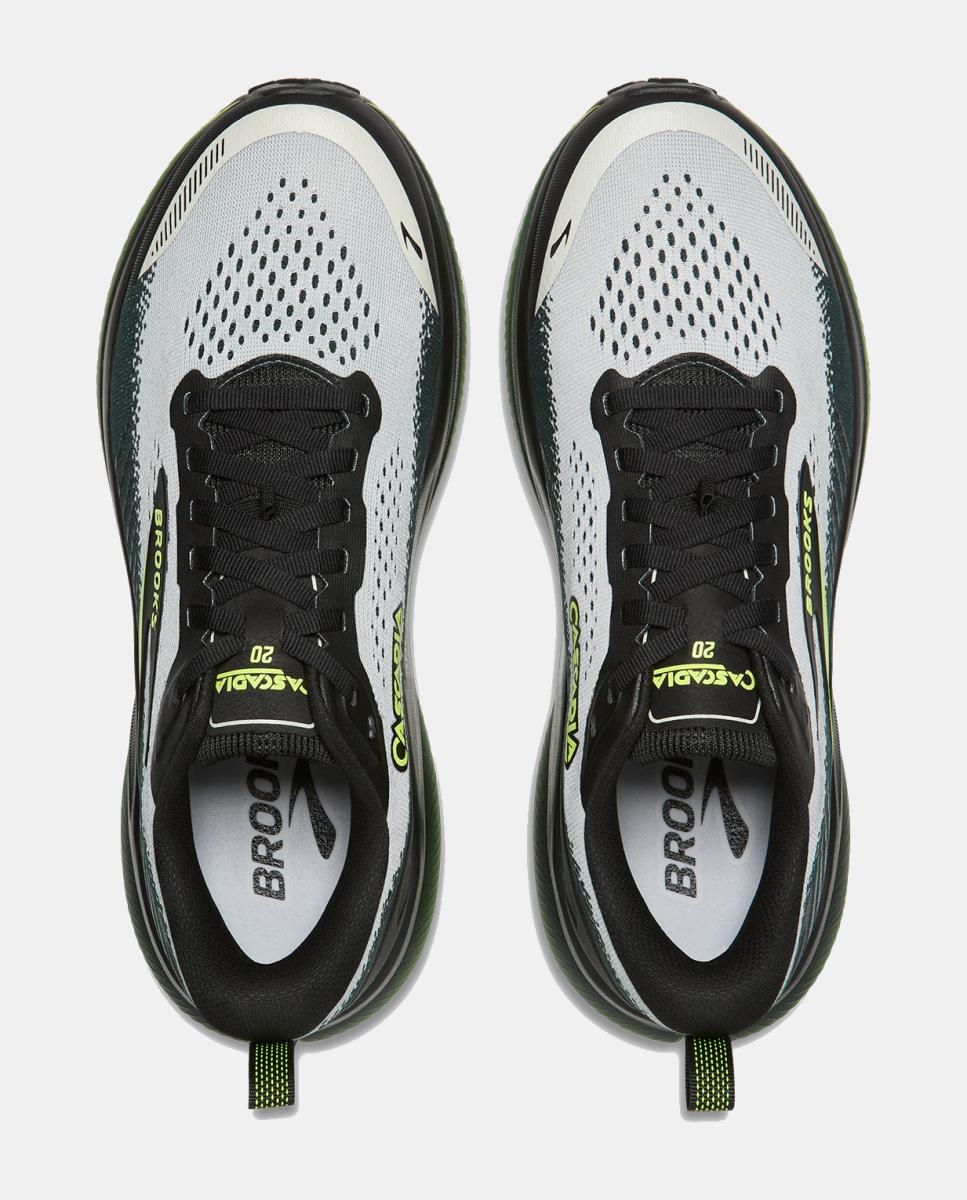 Sapatilhas de running de homem Cascadia 20 Brooks Cinzento / Amarelo-3