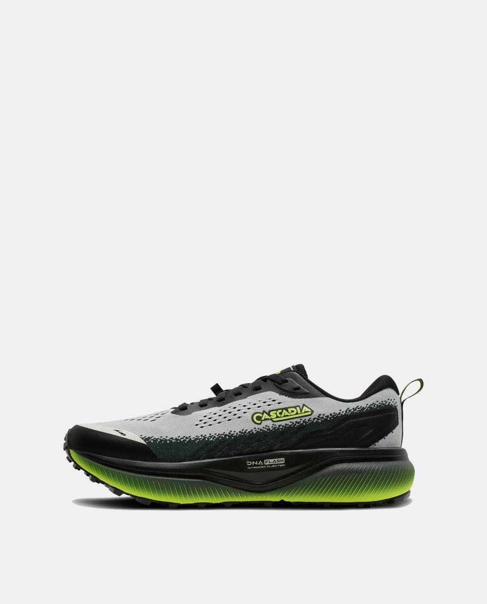 Sapatilhas de running de homem Cascadia 20 Brooks Cinzento / Amarelo-4