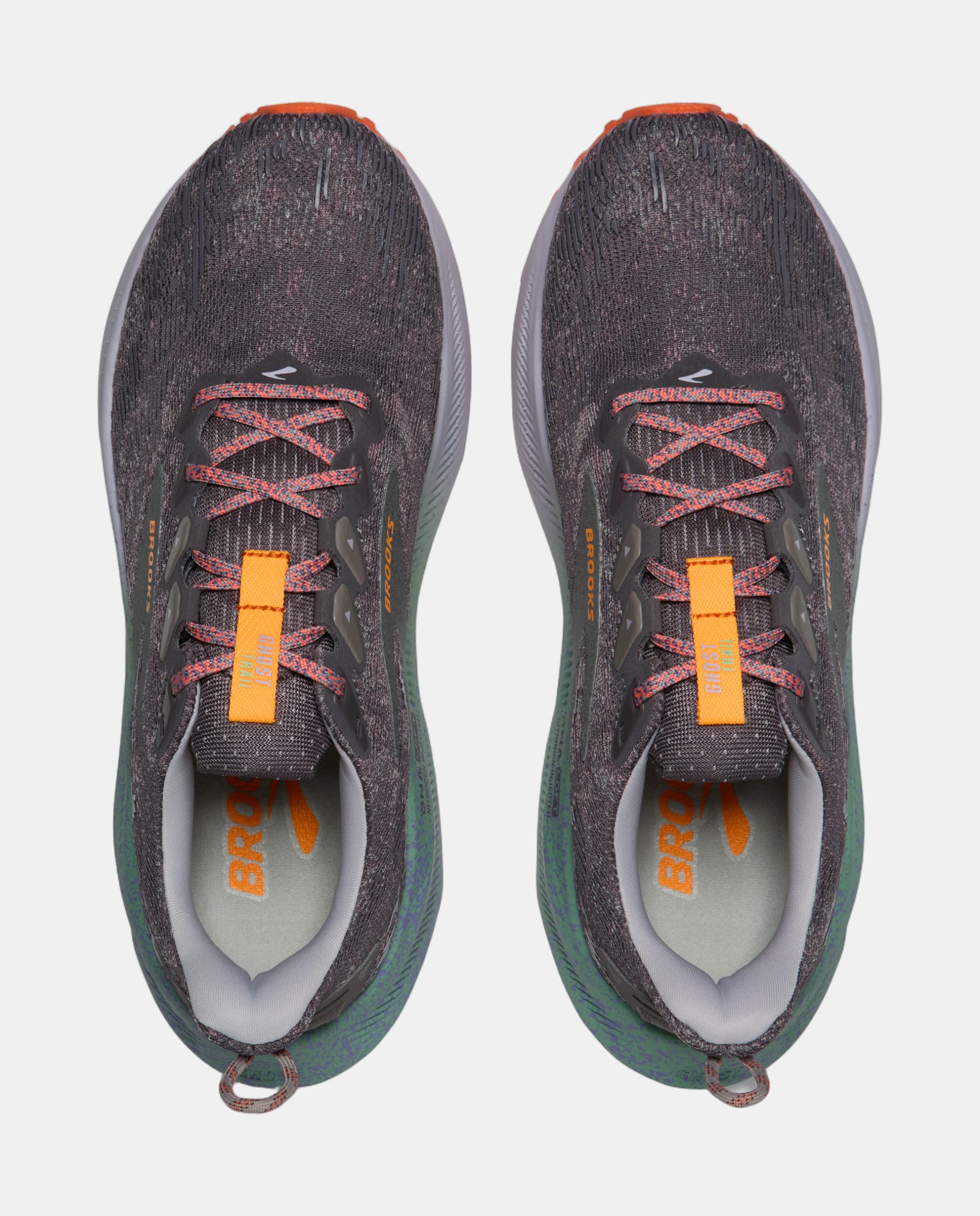 Sapatilhas de running de Mulher Ghost Trail Brooks Cinzento / Laranja-3