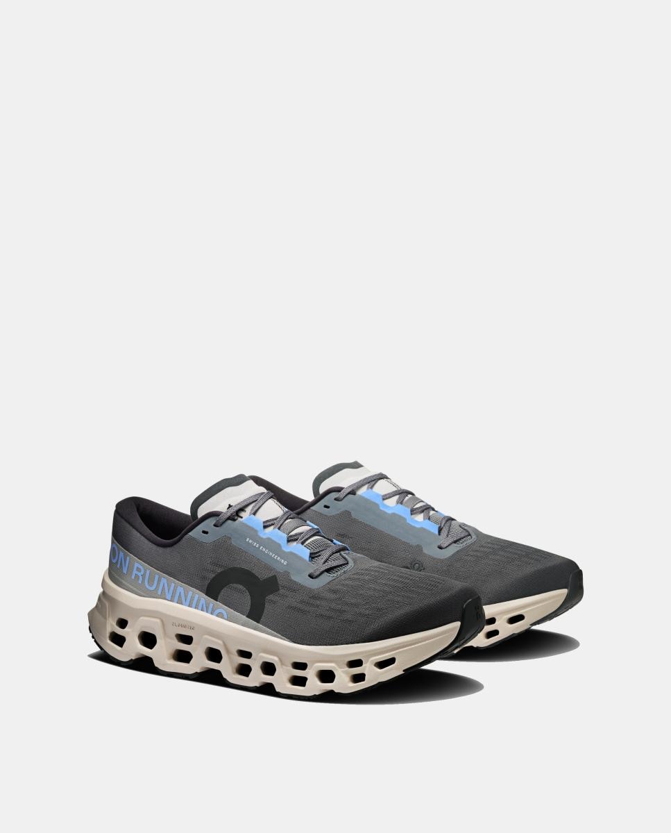 Imagen 2 de Zapatillas Running Hombre Cloudmonster 3 ON - Gris / Azul Gris / Azul
