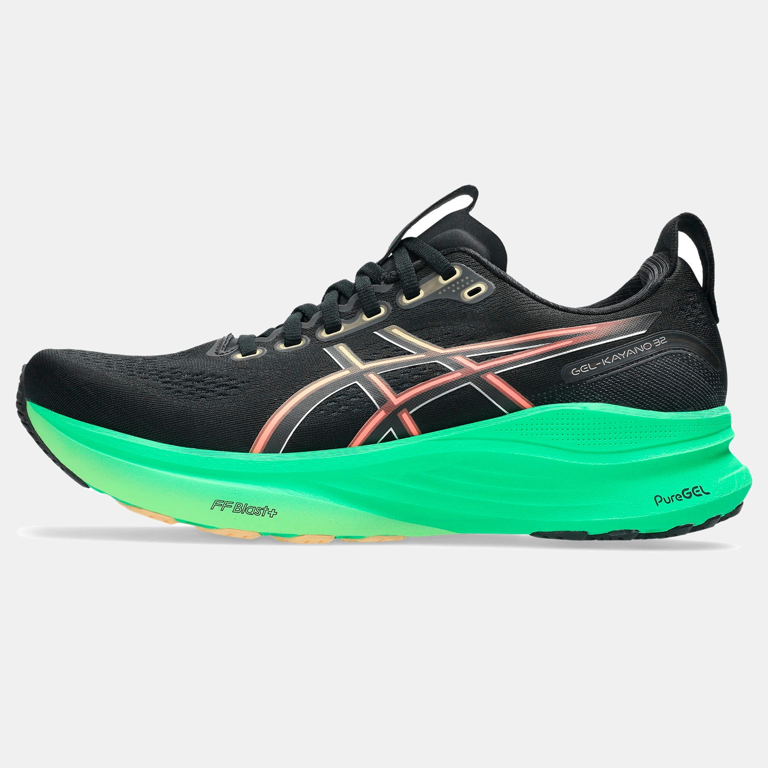 Sapatilhas de Running de Homem Gel-Kayano 32 Preto / Verde-4