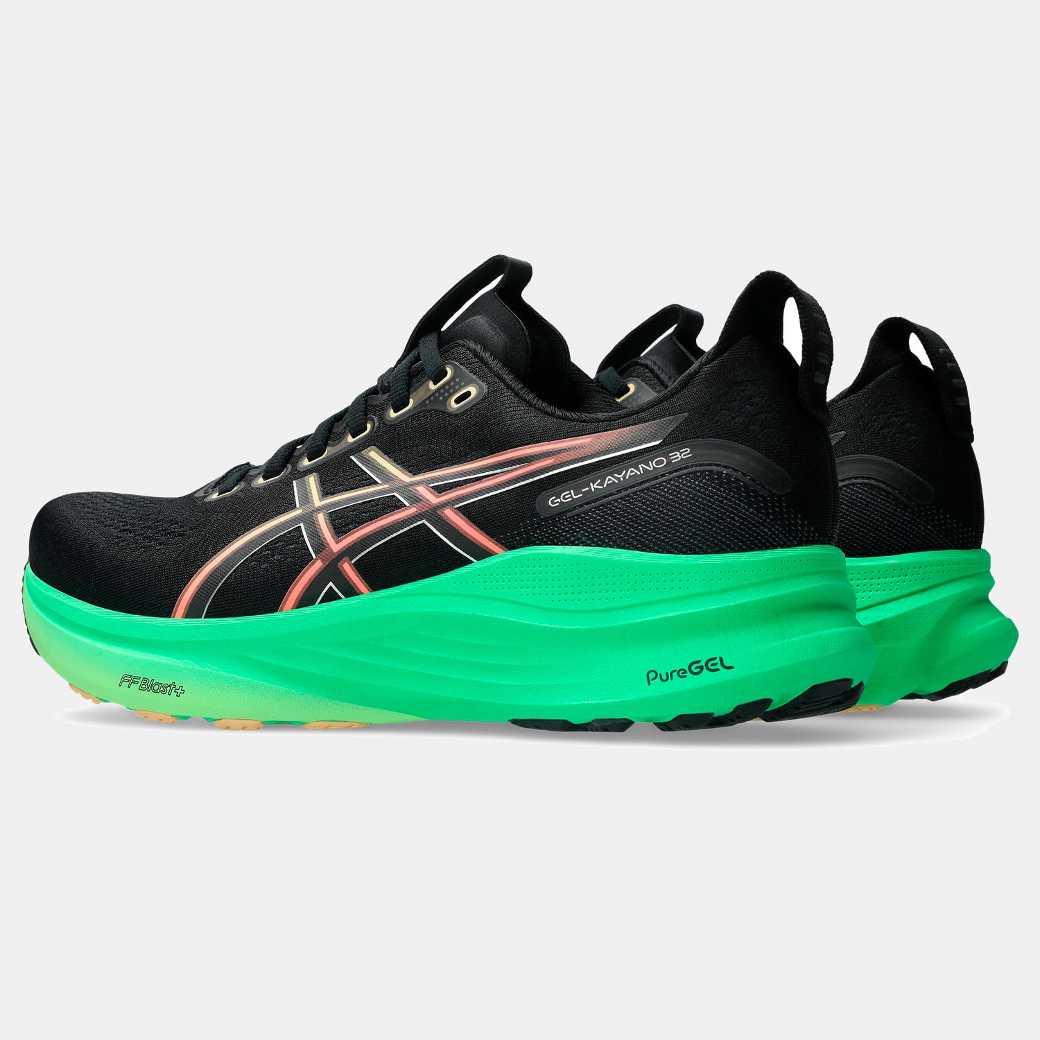 Sapatilhas de Running de Homem Gel-Kayano 32 Preto / Verde-6