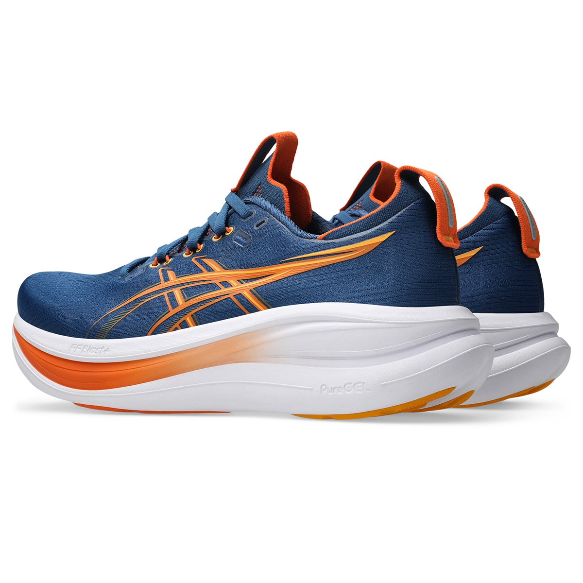 Sapatilhas de Running de Homem Gel-Nimbus 28 Azul / Laranja-4