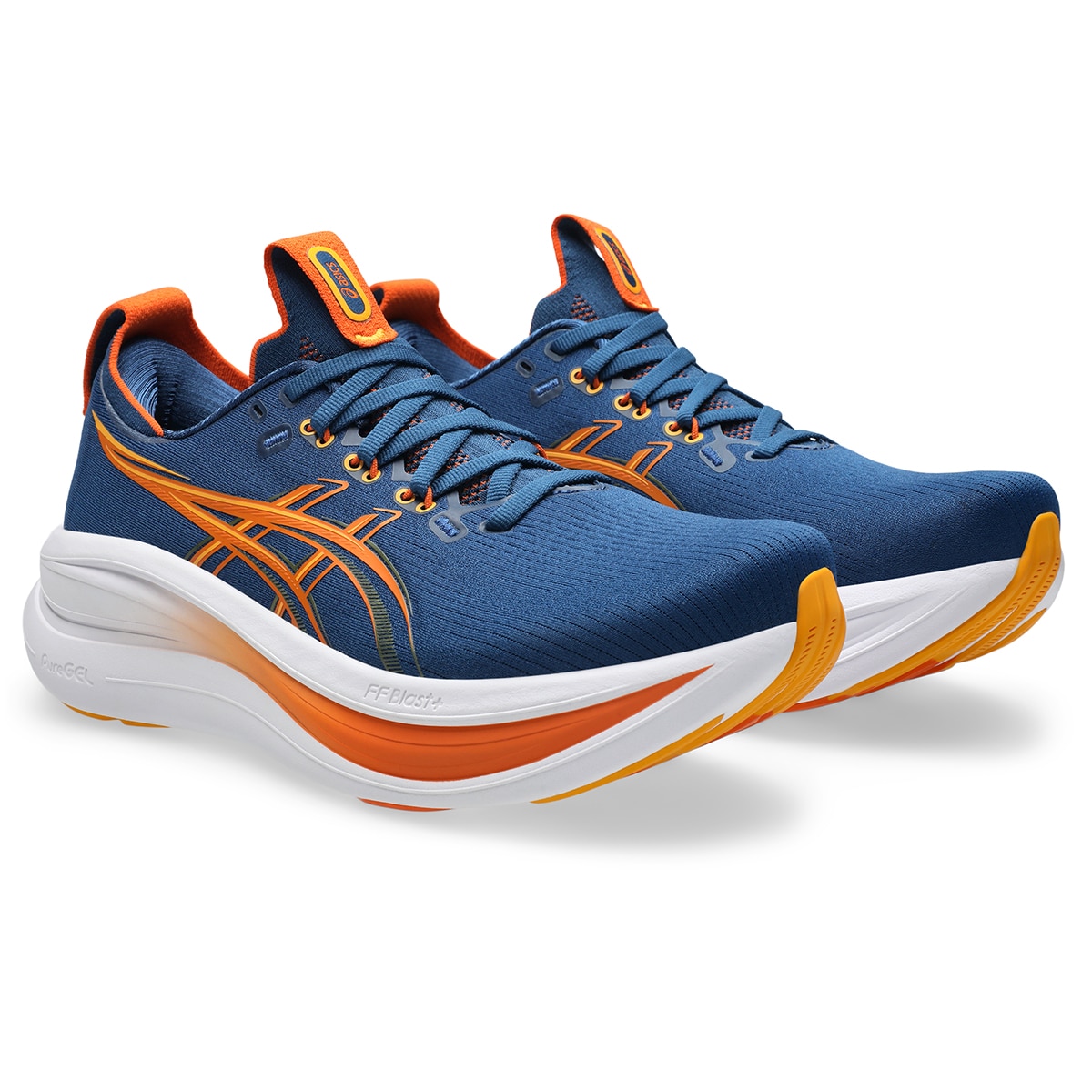Sapatilhas de Running de Homem Gel-Nimbus 28 Azul / Laranja-5