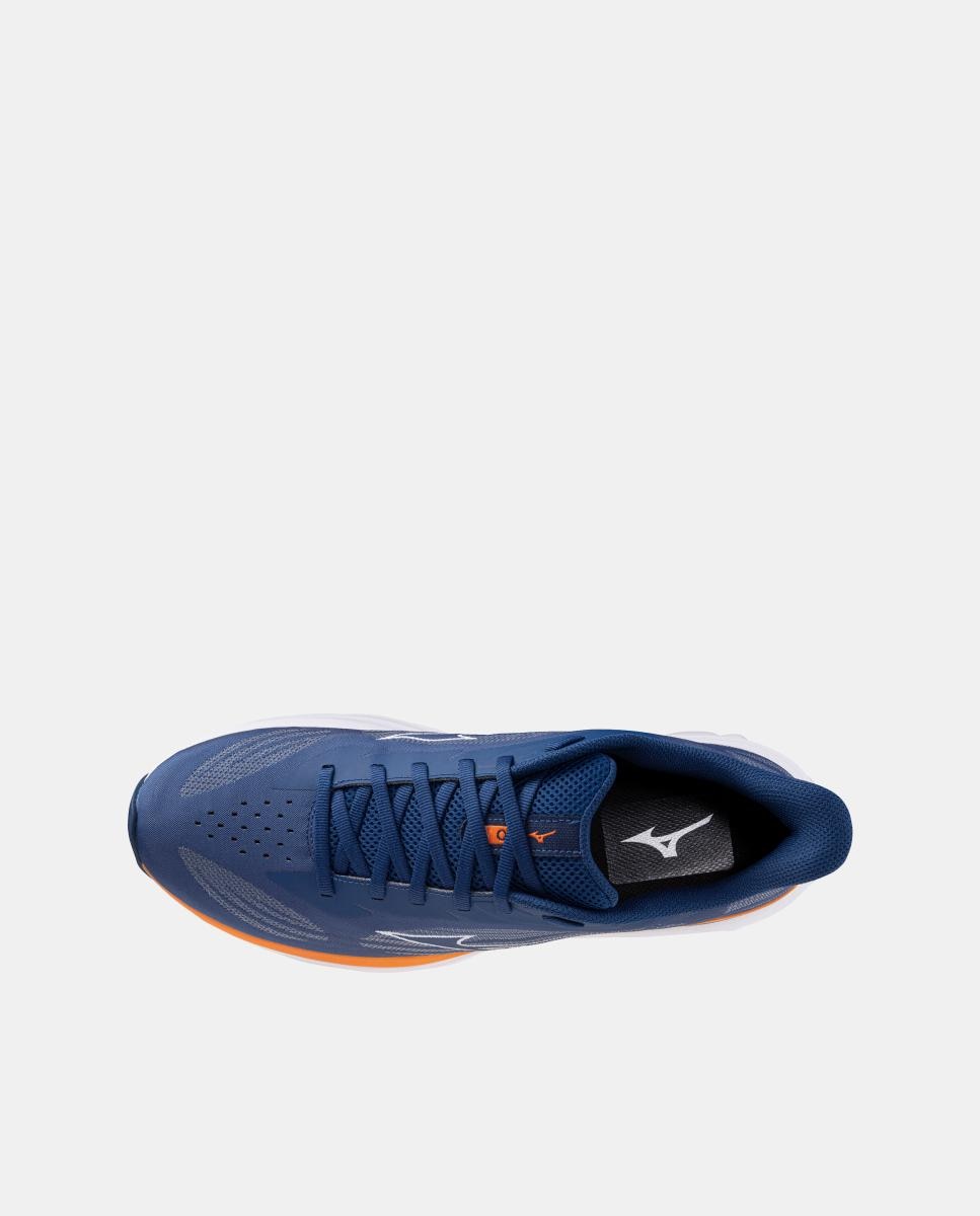 Sapatilhas Running WAVE SKYRISE 7 de Homem Mizuno Azul-marinho / Laranja-2