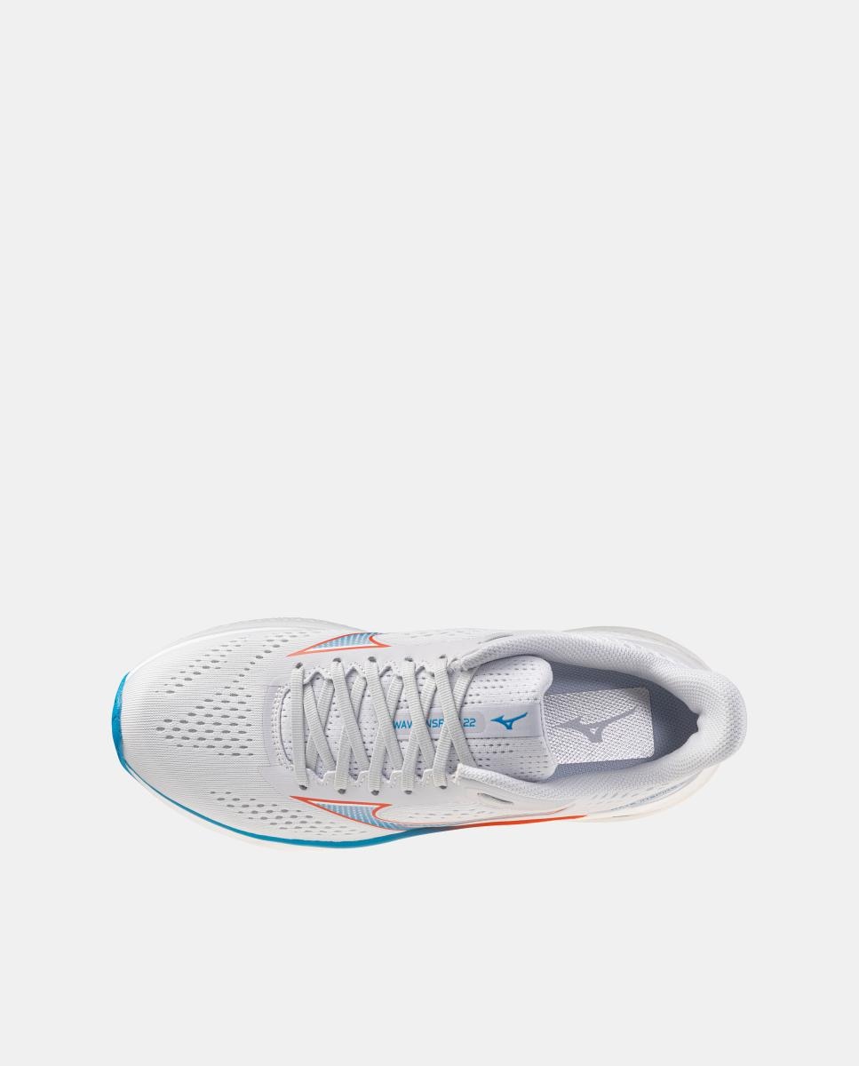 Sapatilhas Running WAVE INSPIRE 22 de Homem Mizuno Branco / Azul-3
