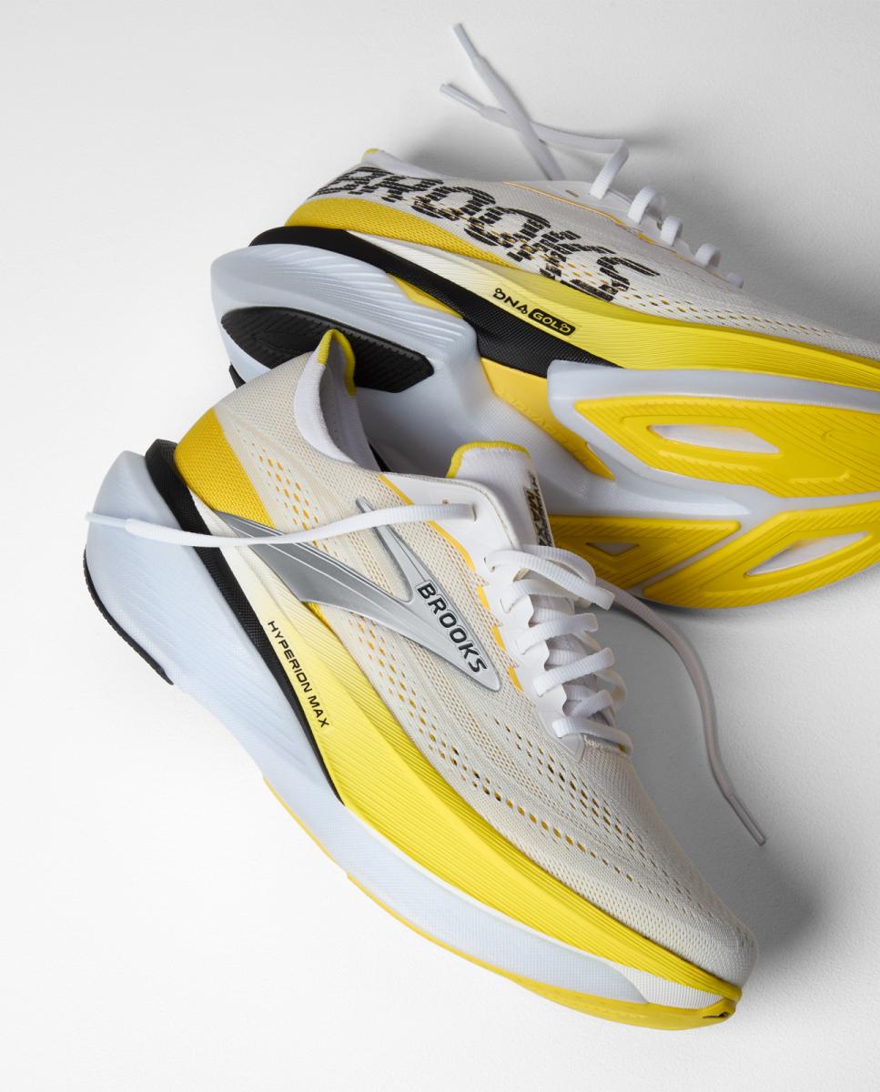 Sapatilhas de running de homem Hyperion Max 4 Brooks Branco/Amarelo-8