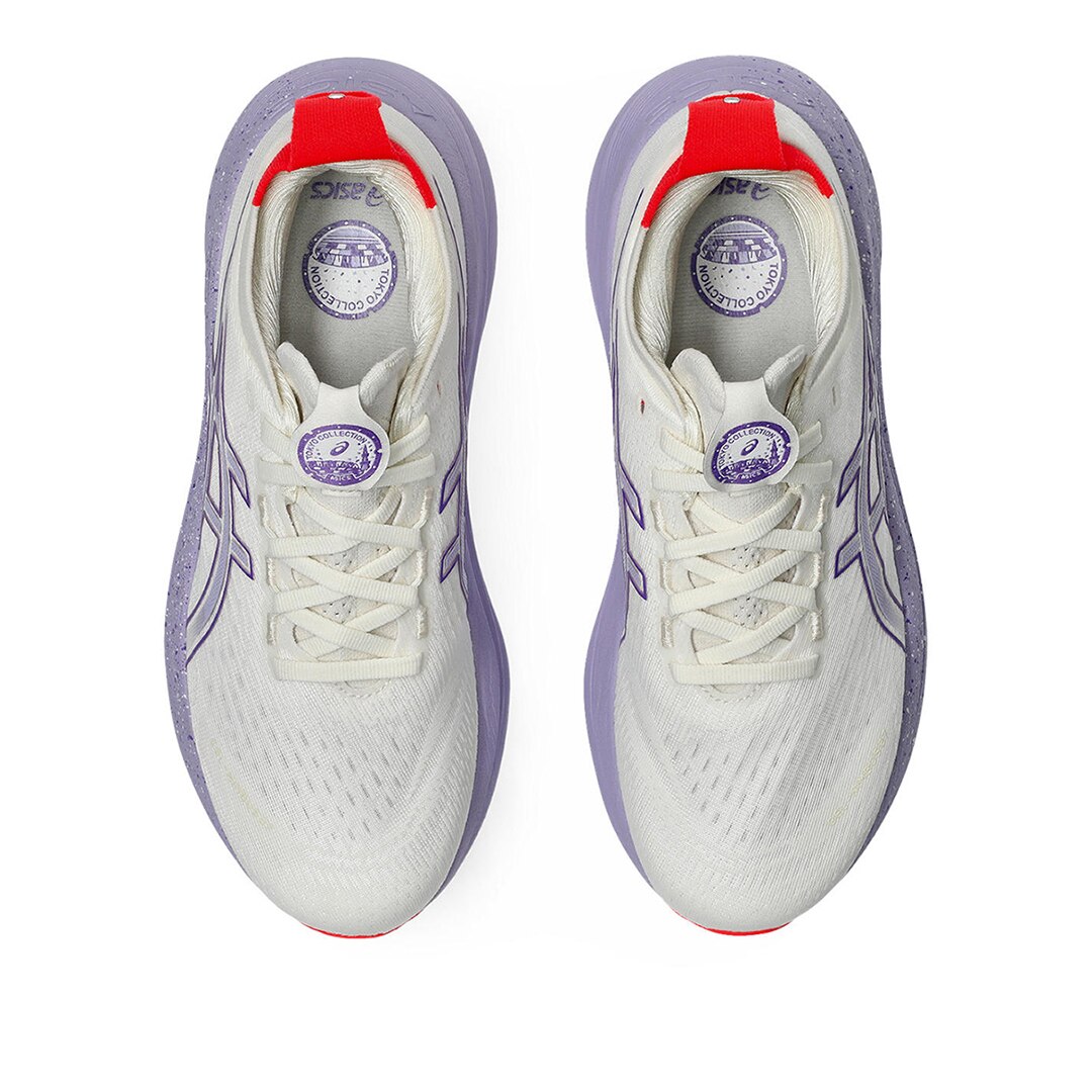Sapatilhas de Running de Mulher Gel-Nimbus 27 Tokyo Branco / Lilás-3