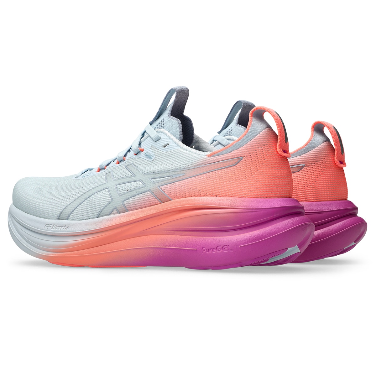 Sapatilhas de Running de Mulher Gel-Nimbus 28 Azul / Rosa-4
